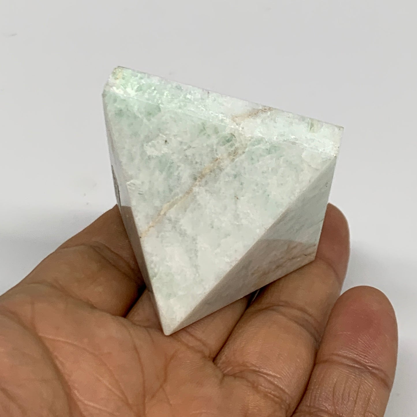 81.1g, 1.5"x1.7"x1.7", Amazonite Pyramid Gemstone, Decorative Stone, B31817