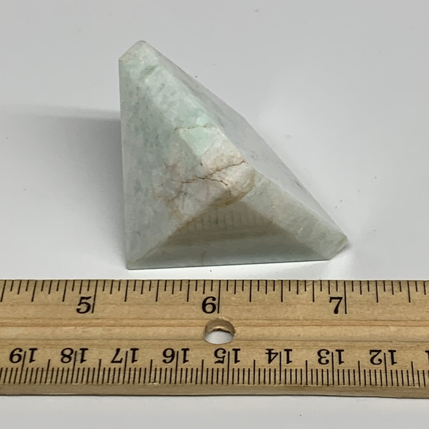 81.1g, 1.5"x1.7"x1.7", Amazonite Pyramid Gemstone, Decorative Stone, B31817