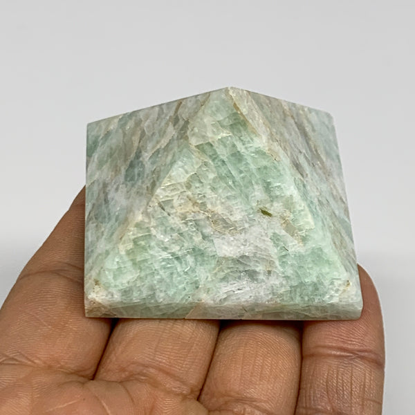 95g, 1.4"x1.9"x1.9", Amazonite Pyramid Gemstone, Decorative Stone, B31818