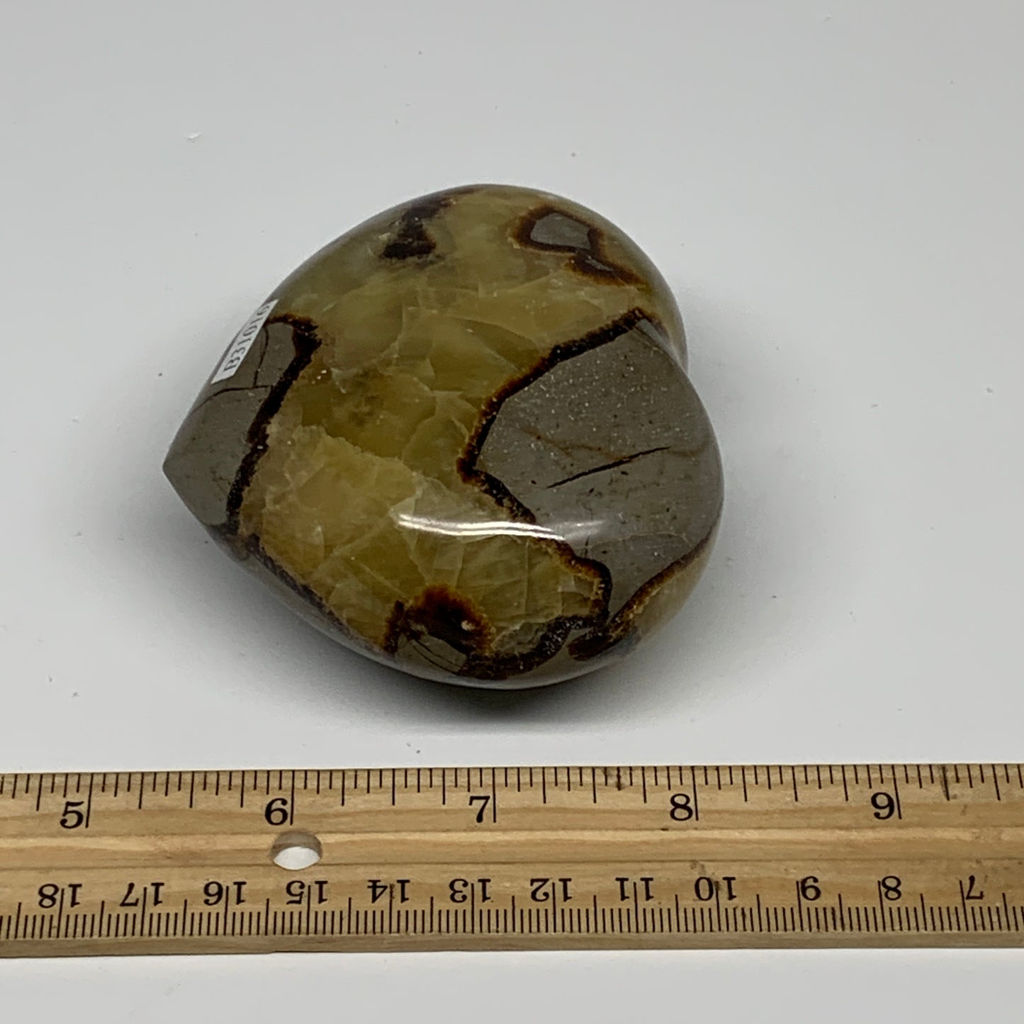 0.77 lbs, 2.8"x3.2"x1.6" Septarian Nodules Heart Polished Healing Crystal, B3101