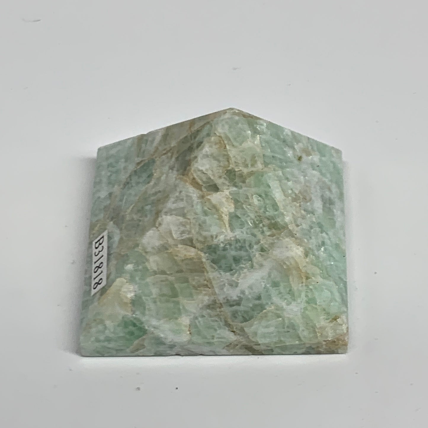 95g, 1.4"x1.9"x1.9", Amazonite Pyramid Gemstone, Decorative Stone, B31818