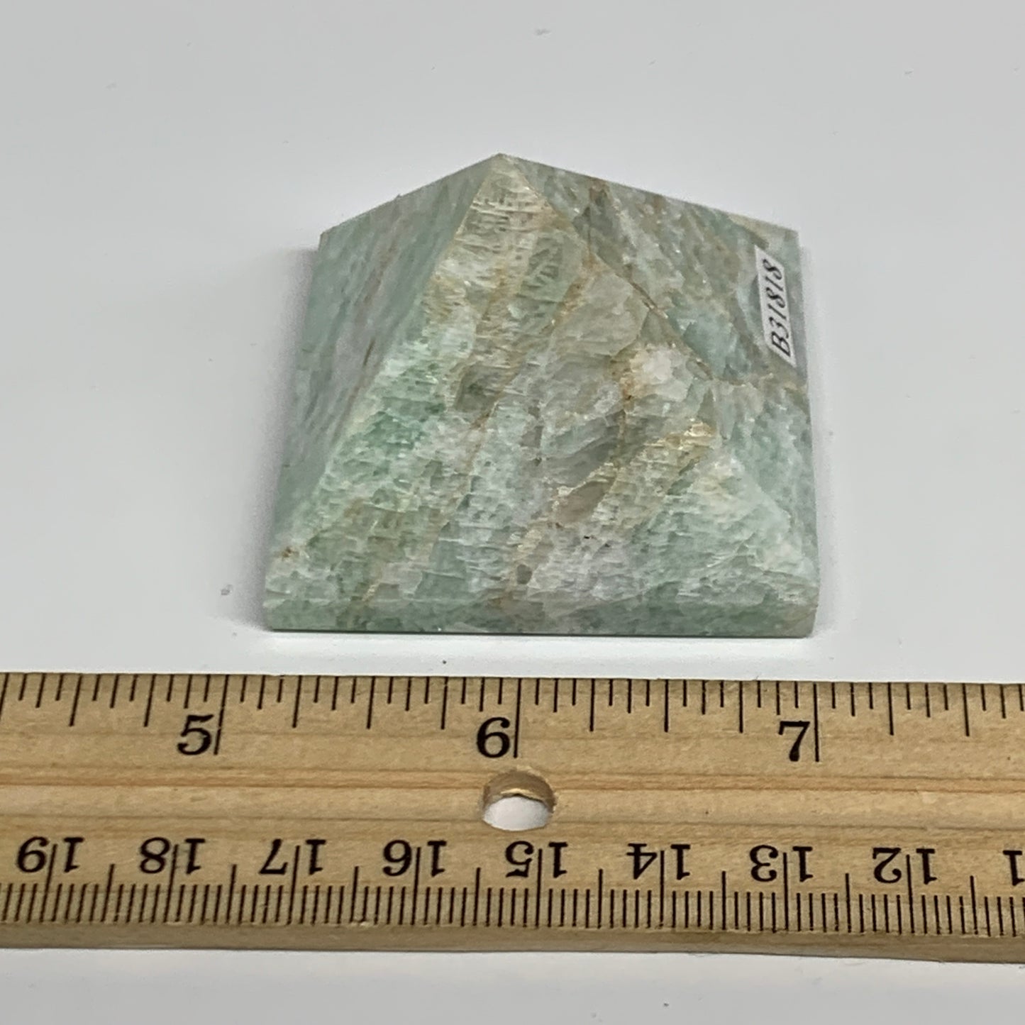 95g, 1.4"x1.9"x1.9", Amazonite Pyramid Gemstone, Decorative Stone, B31818