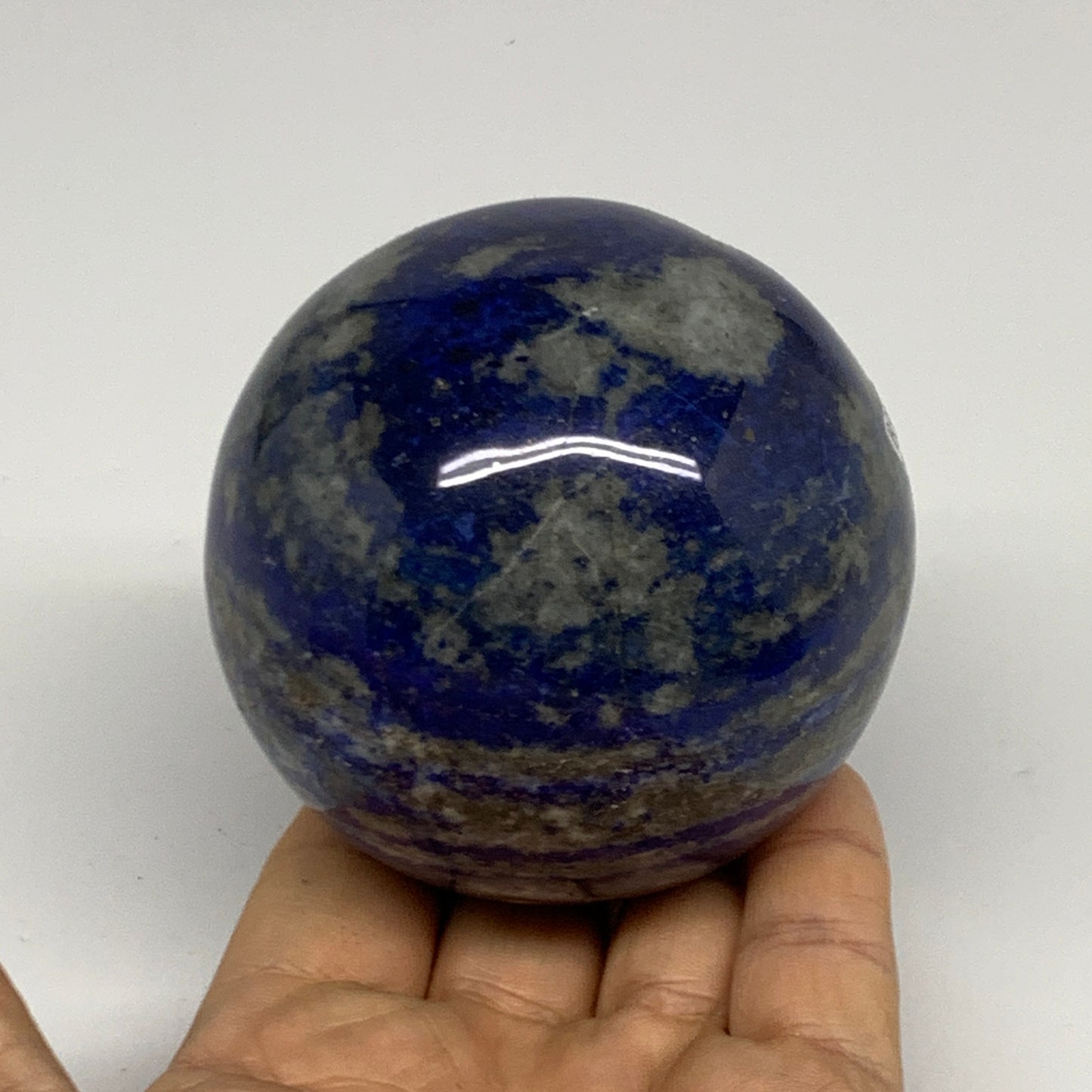 1.36 lbs, 2.8" (72mm), Lapis Lazuli Sphere Ball Gemstone @Afghanistan, B33136