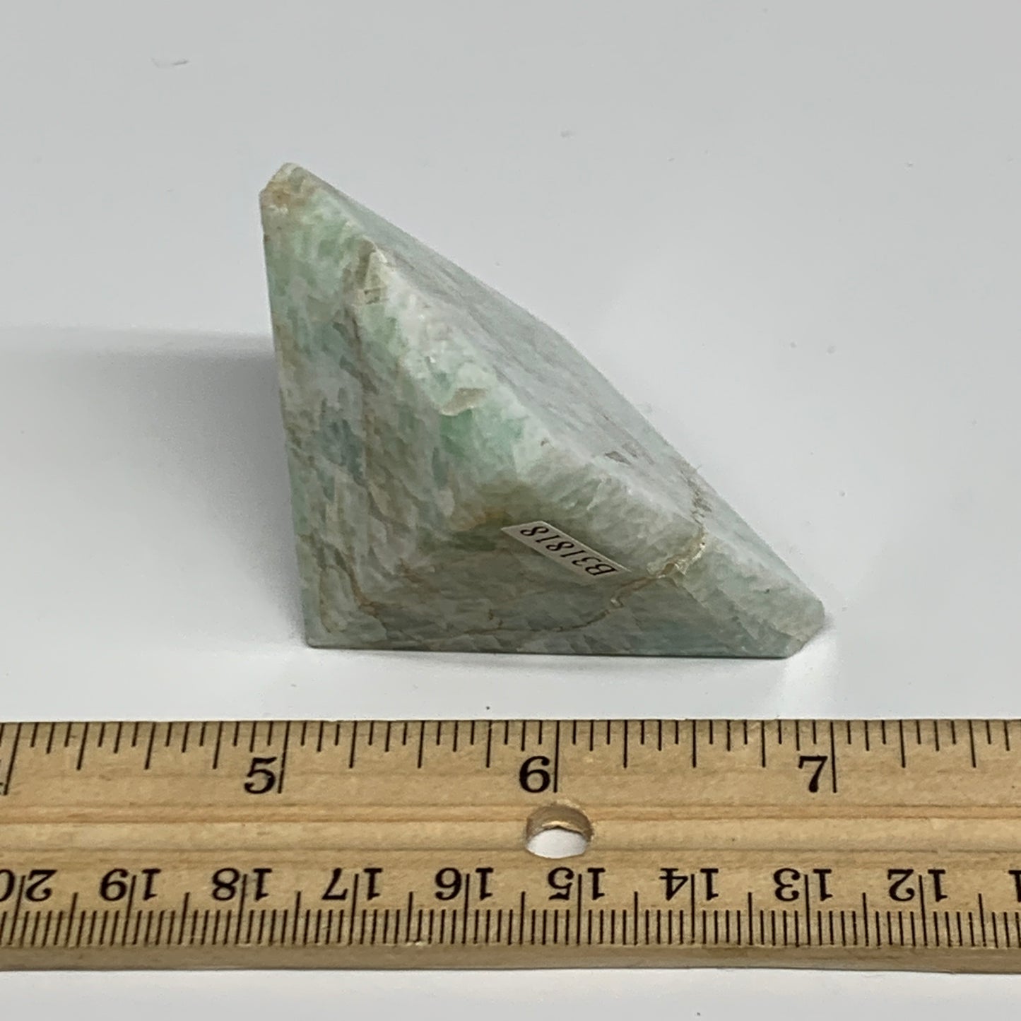 95g, 1.4"x1.9"x1.9", Amazonite Pyramid Gemstone, Decorative Stone, B31818
