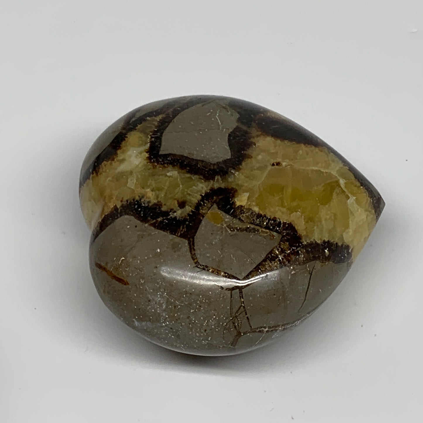 0.73 lbs, 3"x3.1"x1.6" Septarian Nodules Heart Polished Healing Crystal, B31017
