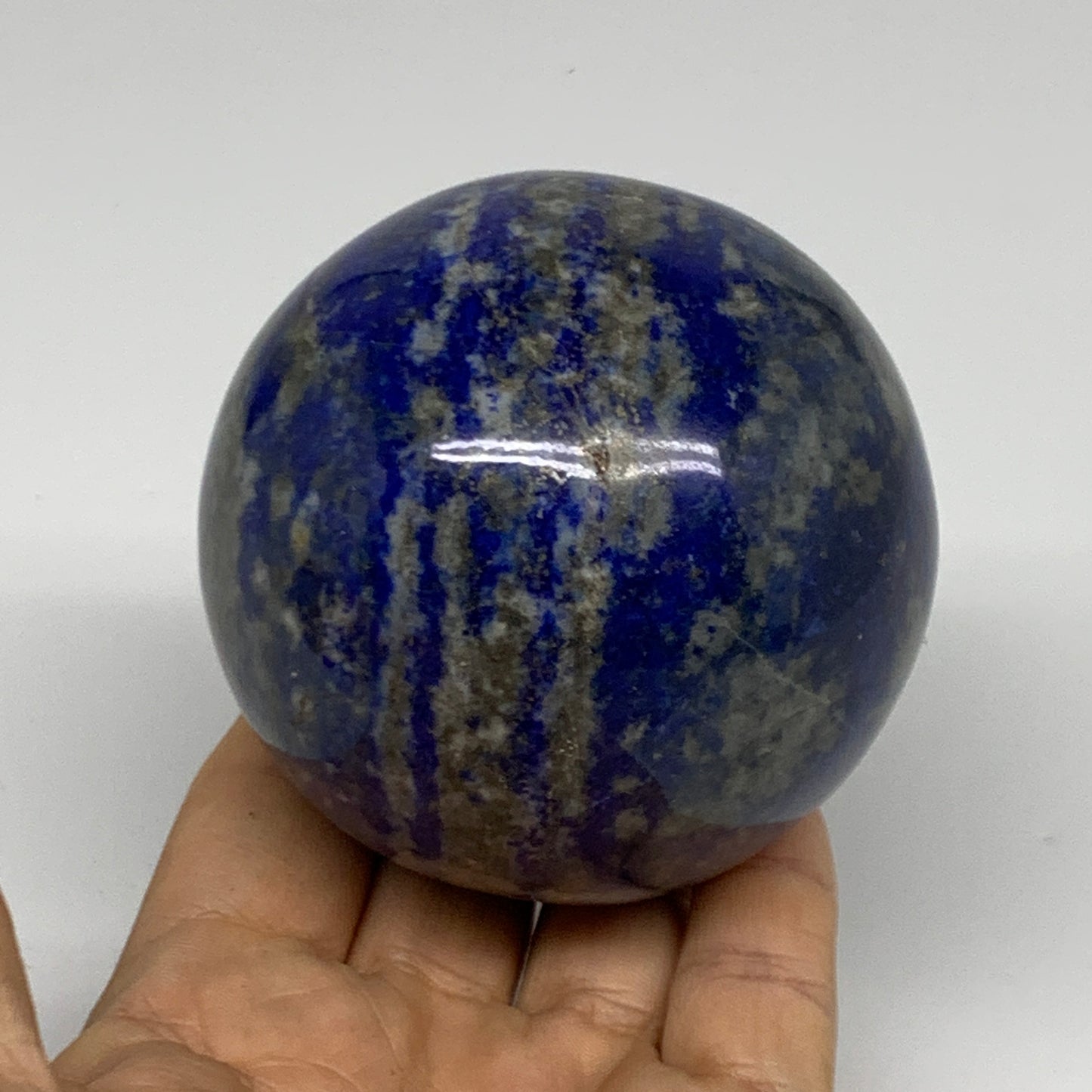 1.36 lbs, 2.8" (72mm), Lapis Lazuli Sphere Ball Gemstone @Afghanistan, B33136