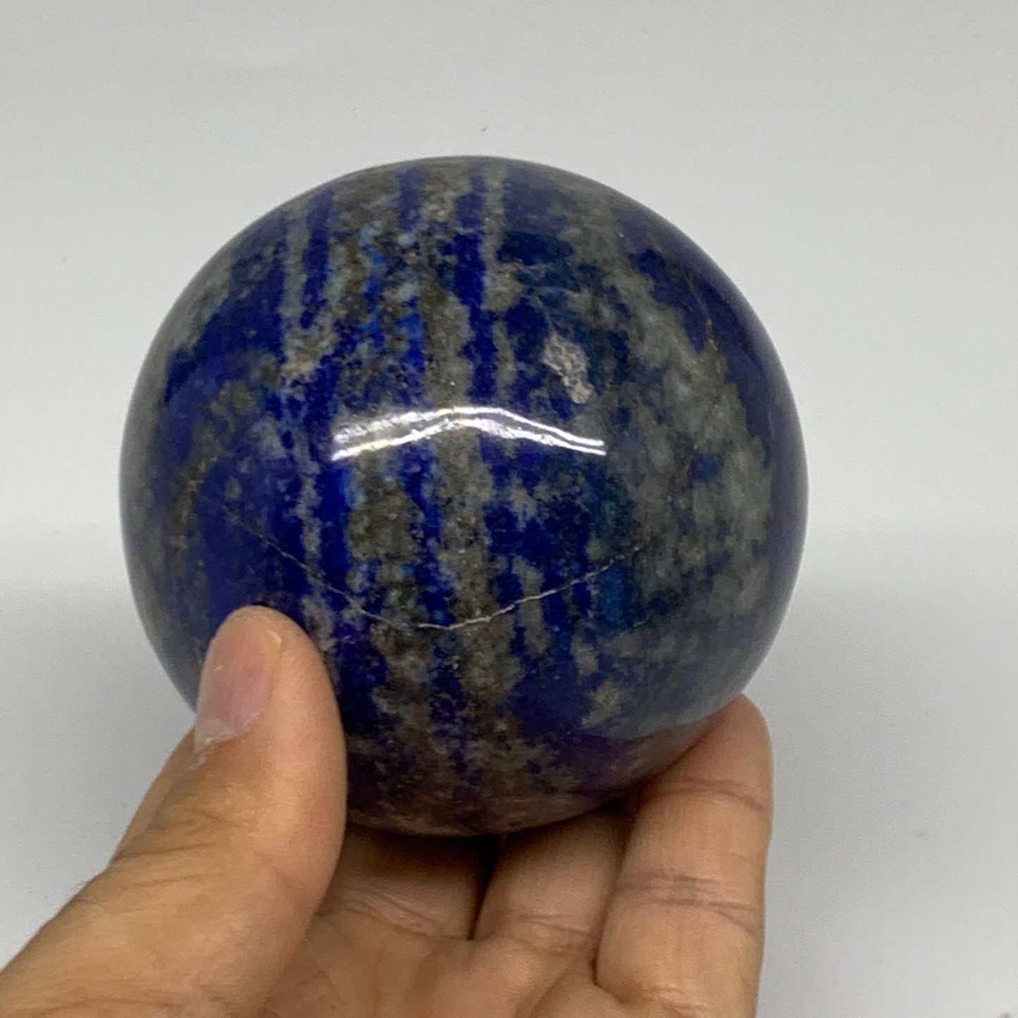 1.36 lbs, 2.8" (72mm), Lapis Lazuli Sphere Ball Gemstone @Afghanistan, B33136