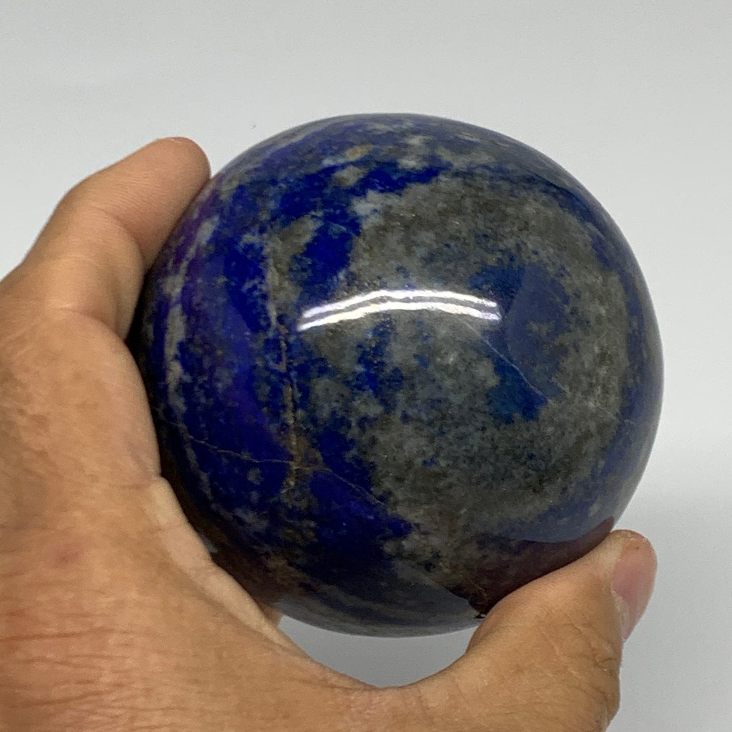 1.36 lbs, 2.8" (72mm), Lapis Lazuli Sphere Ball Gemstone @Afghanistan, B33136