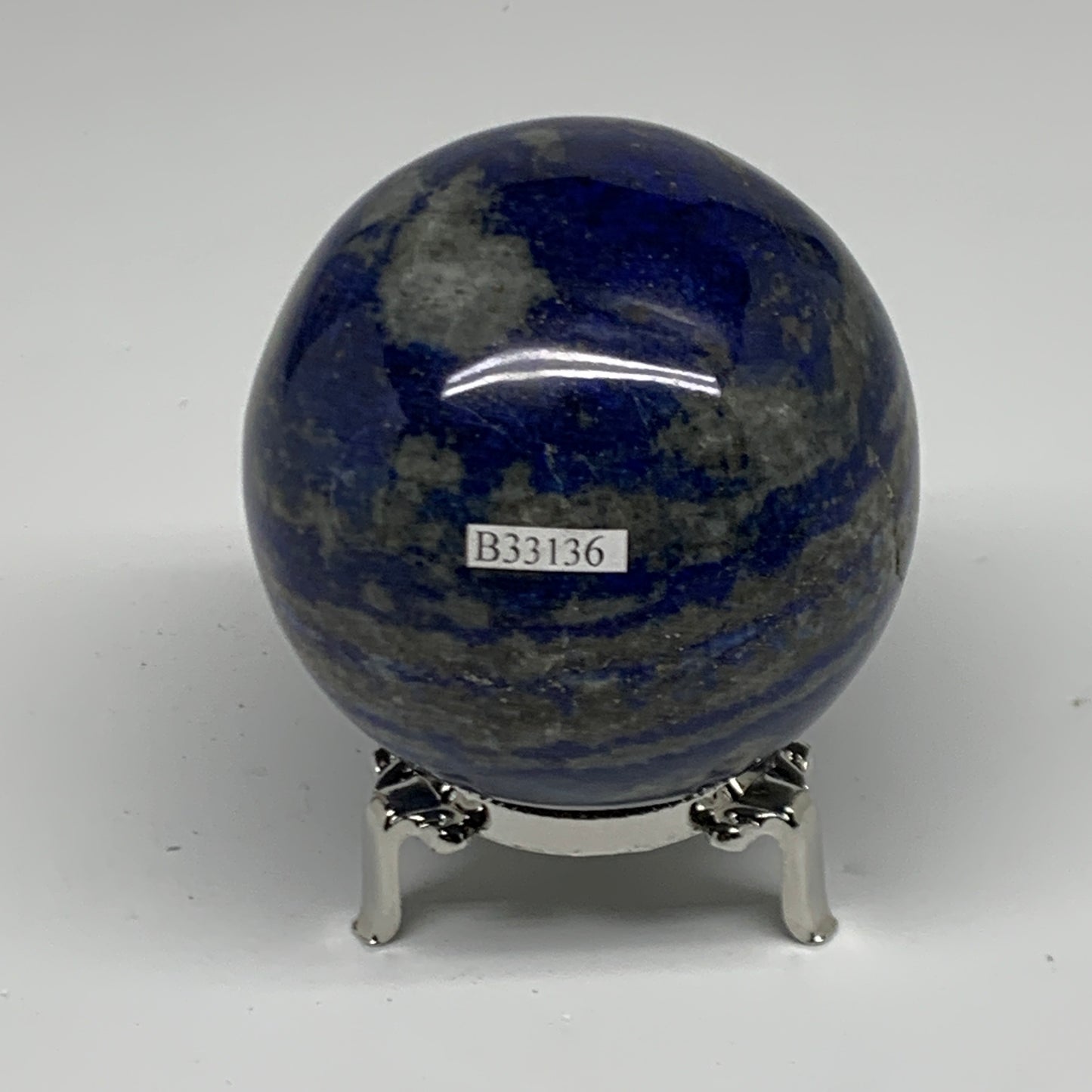 1.36 lbs, 2.8" (72mm), Lapis Lazuli Sphere Ball Gemstone @Afghanistan, B33136