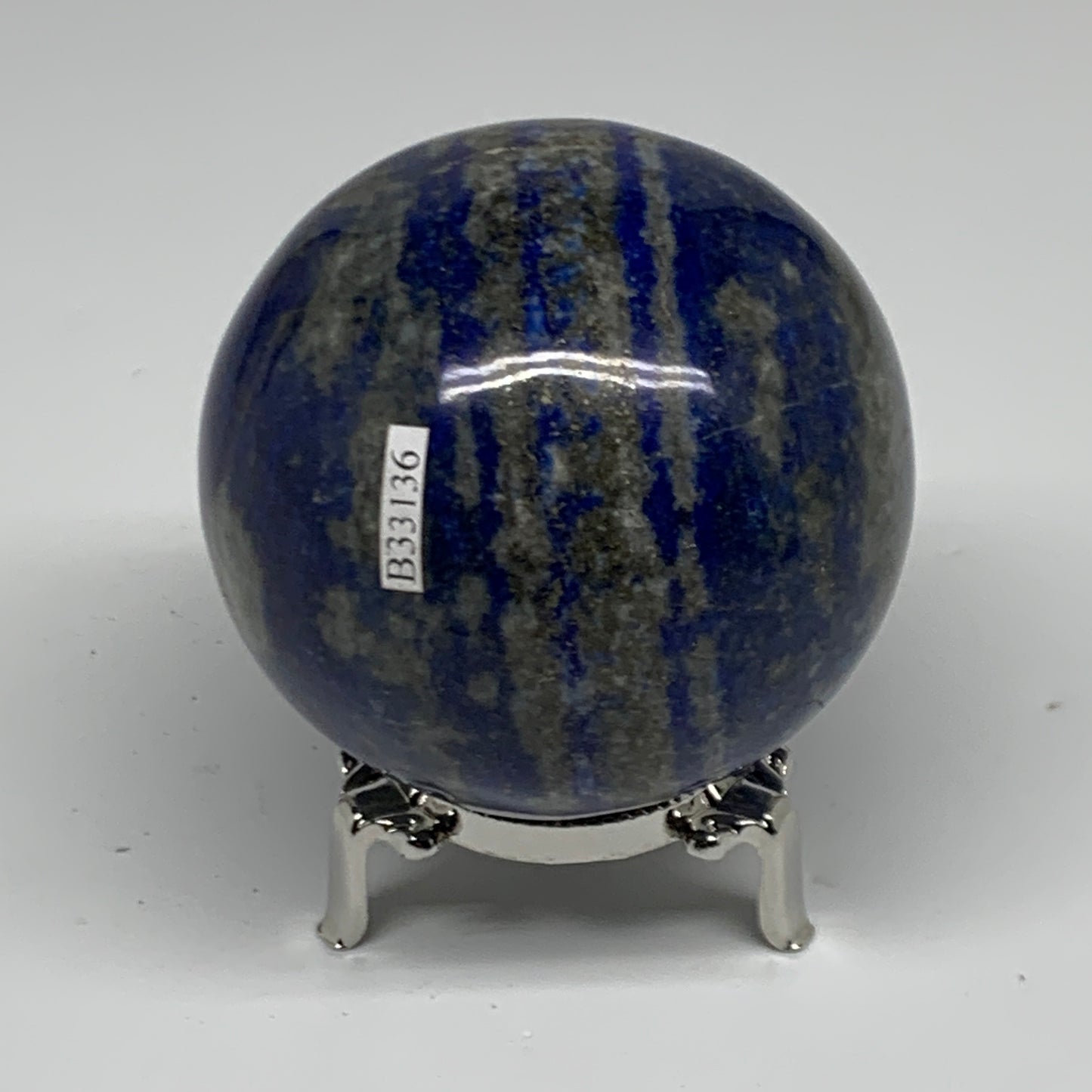 1.36 lbs, 2.8" (72mm), Lapis Lazuli Sphere Ball Gemstone @Afghanistan, B33136