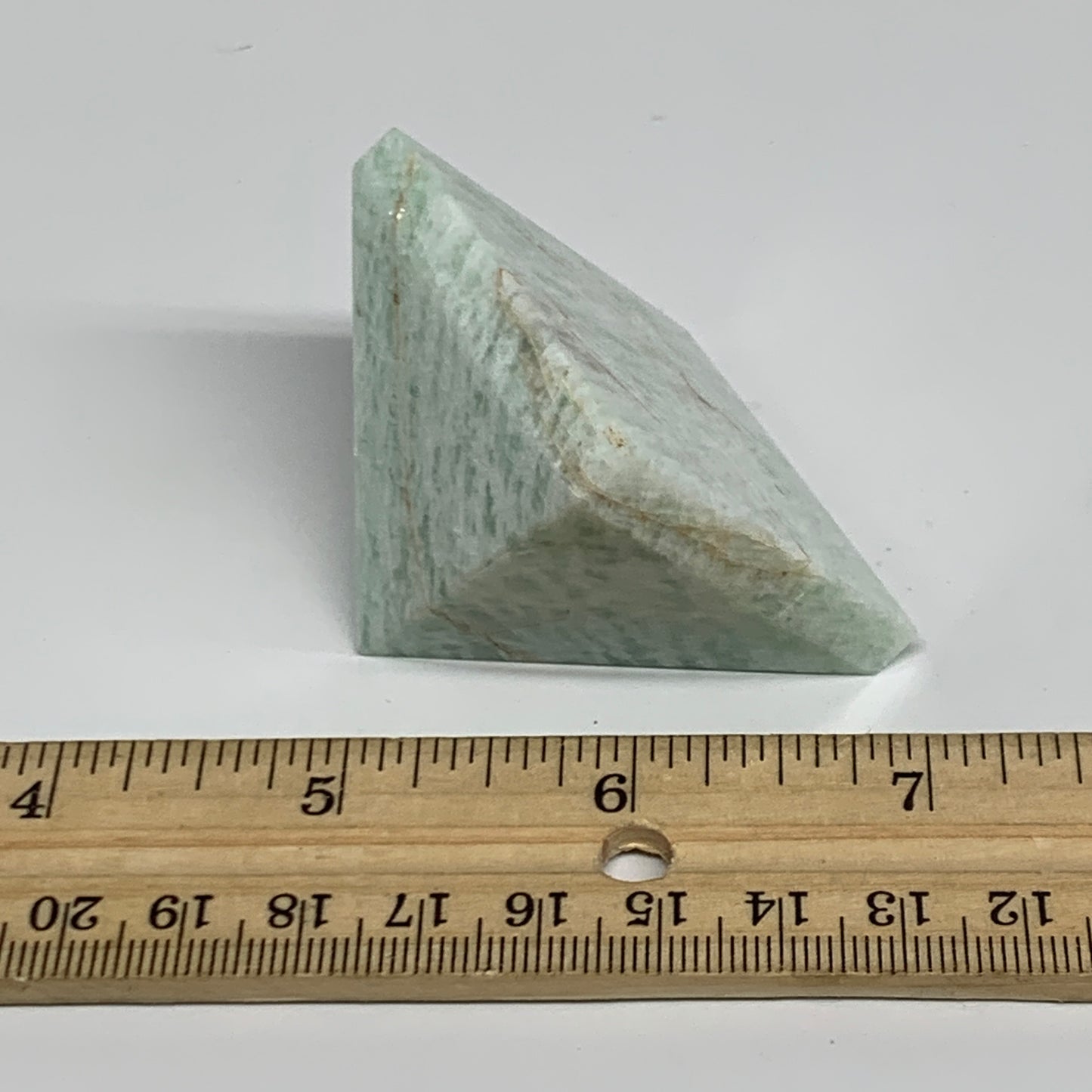 91.9g, 1.5"x1.8"x1.8", Amazonite Pyramid Gemstone, Decorative Stone, B31819