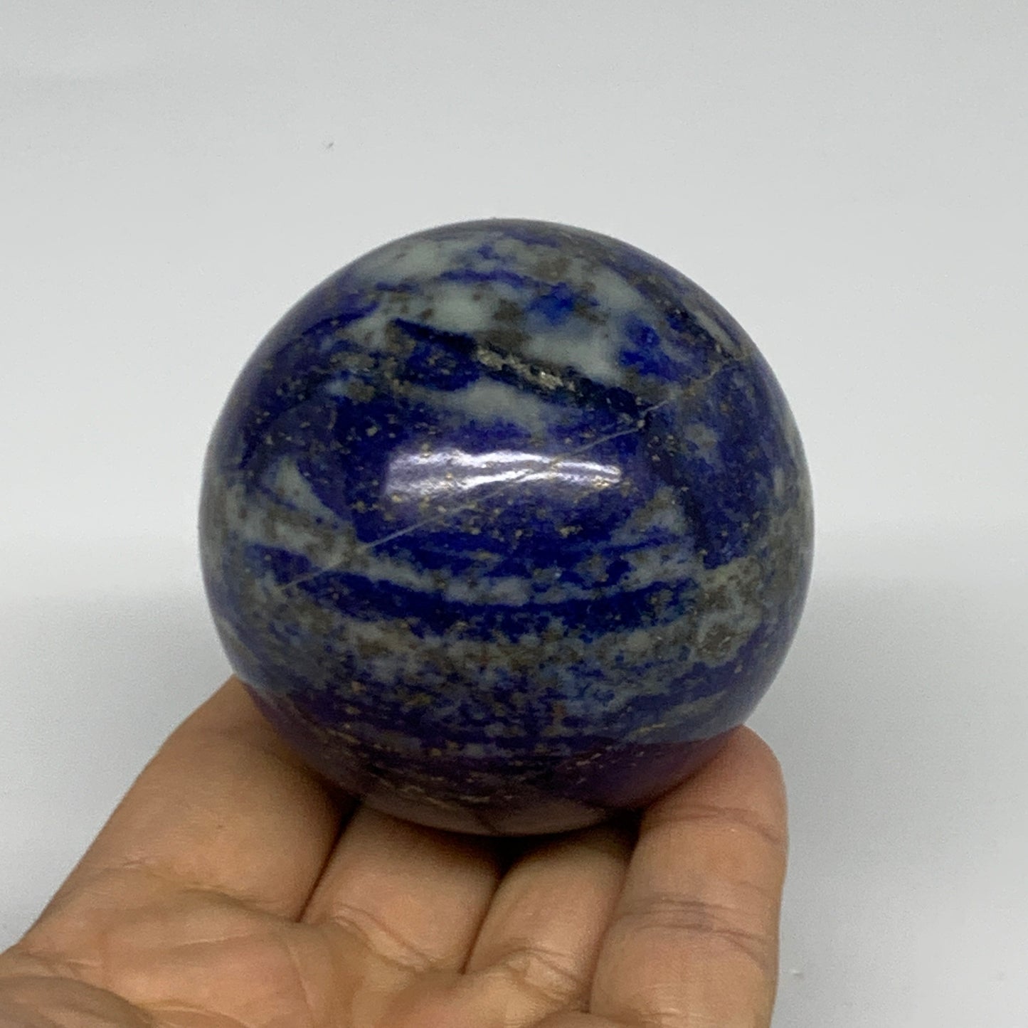 0.8 lbs, 2.4" (51mm), Lapis Lazuli Sphere Ball Gemstone @Afghanistan, B33137