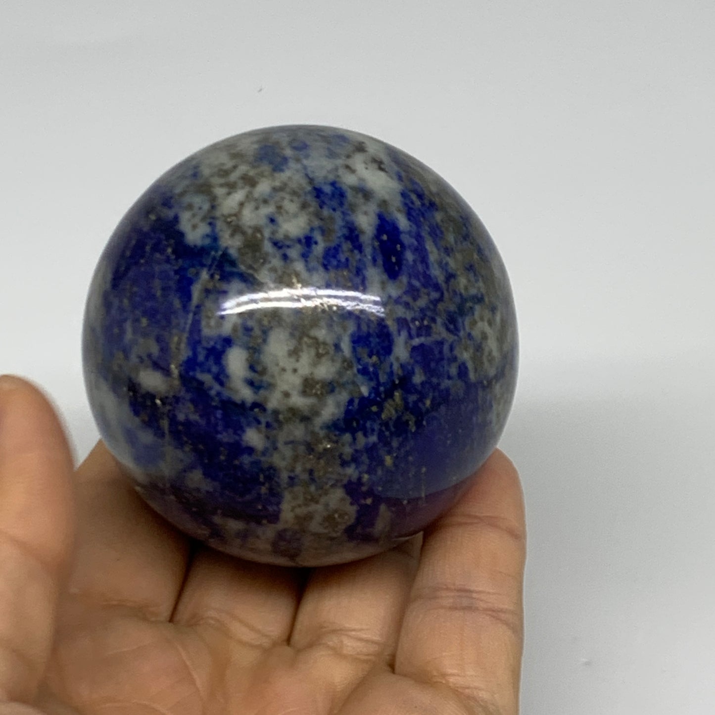 0.8 lbs, 2.4" (51mm), Lapis Lazuli Sphere Ball Gemstone @Afghanistan, B33137