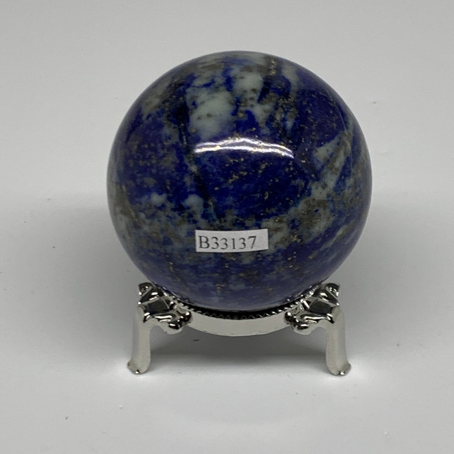 0.8 lbs, 2.4" (51mm), Lapis Lazuli Sphere Ball Gemstone @Afghanistan, B33137