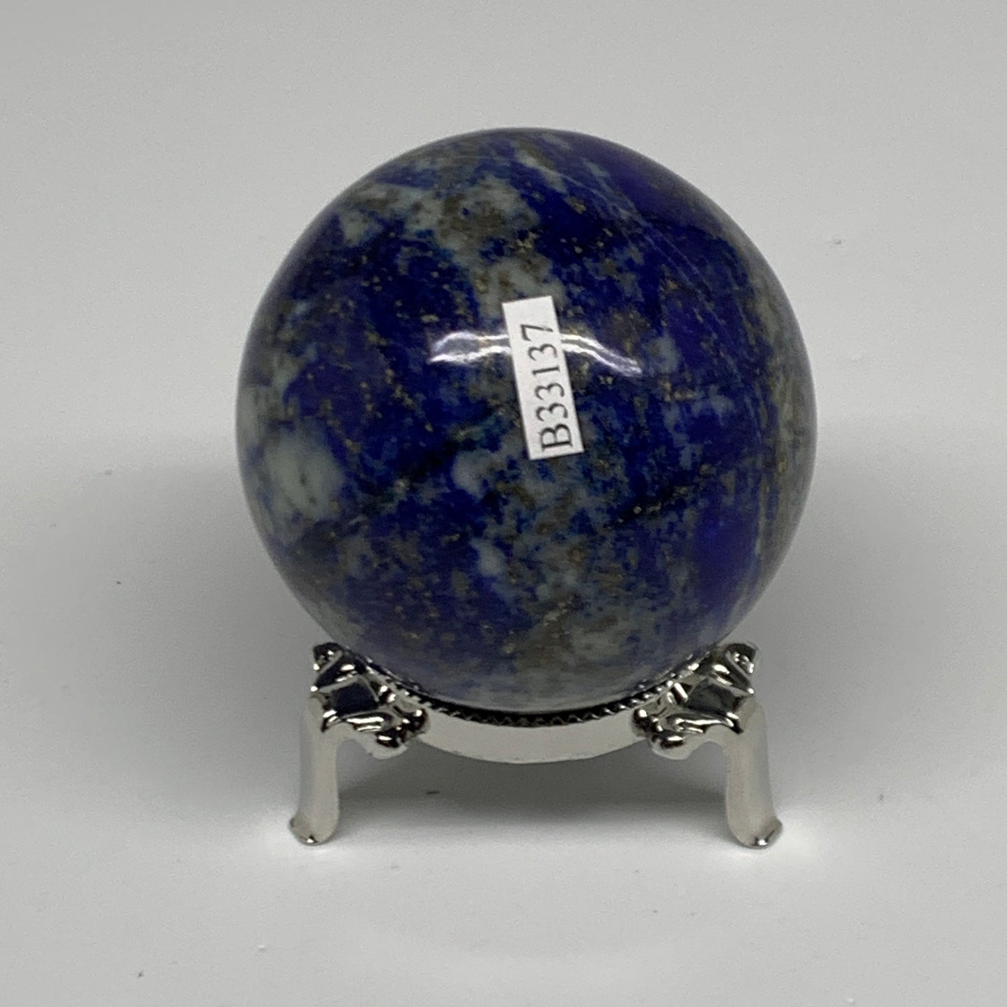 0.8 lbs, 2.4" (51mm), Lapis Lazuli Sphere Ball Gemstone @Afghanistan, B33137