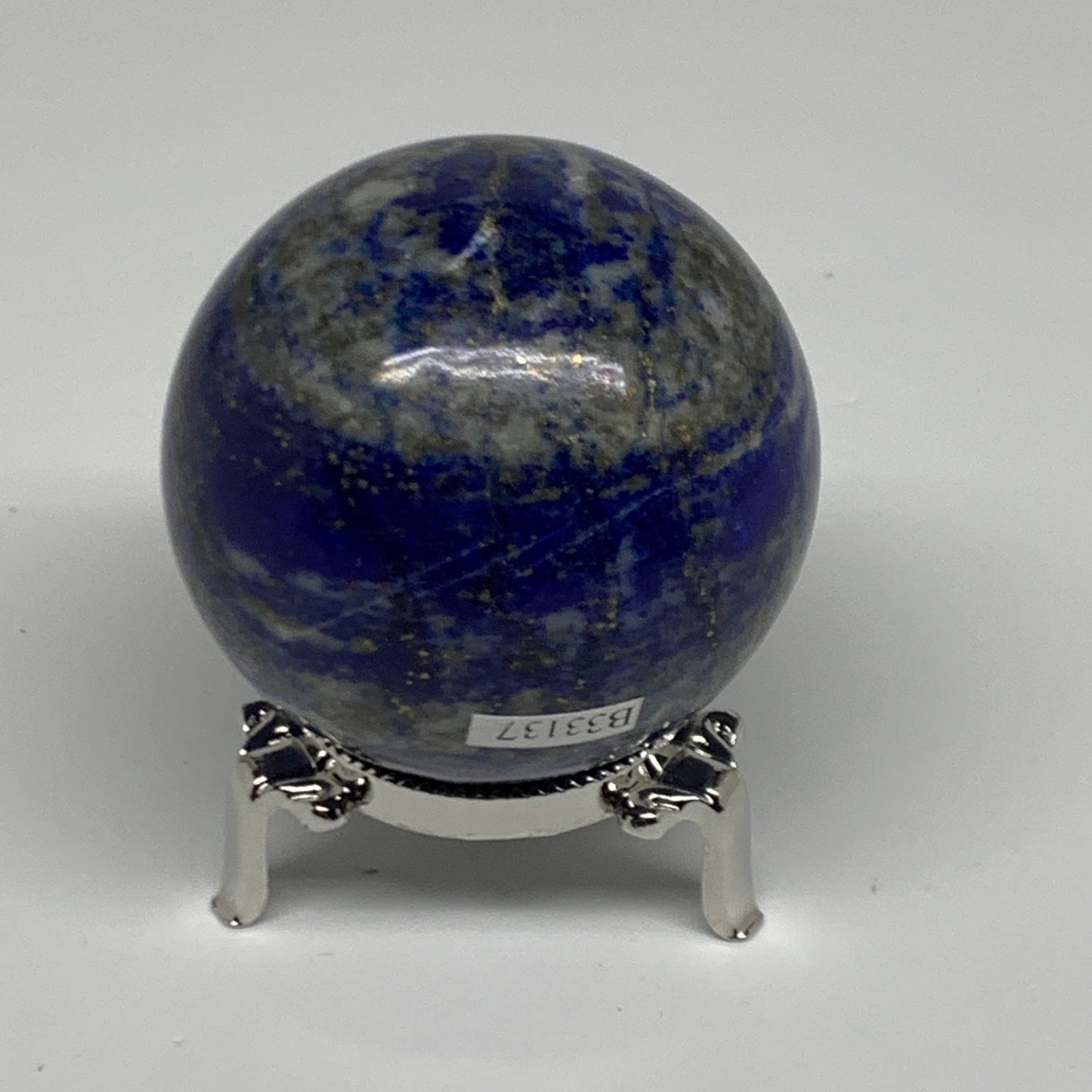 0.8 lbs, 2.4" (51mm), Lapis Lazuli Sphere Ball Gemstone @Afghanistan, B33137