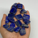 128.4g,0.7"-1.2", 18pcs, Natural Lapis Lazuli Tumbled Stone @Afghanistan, B30297