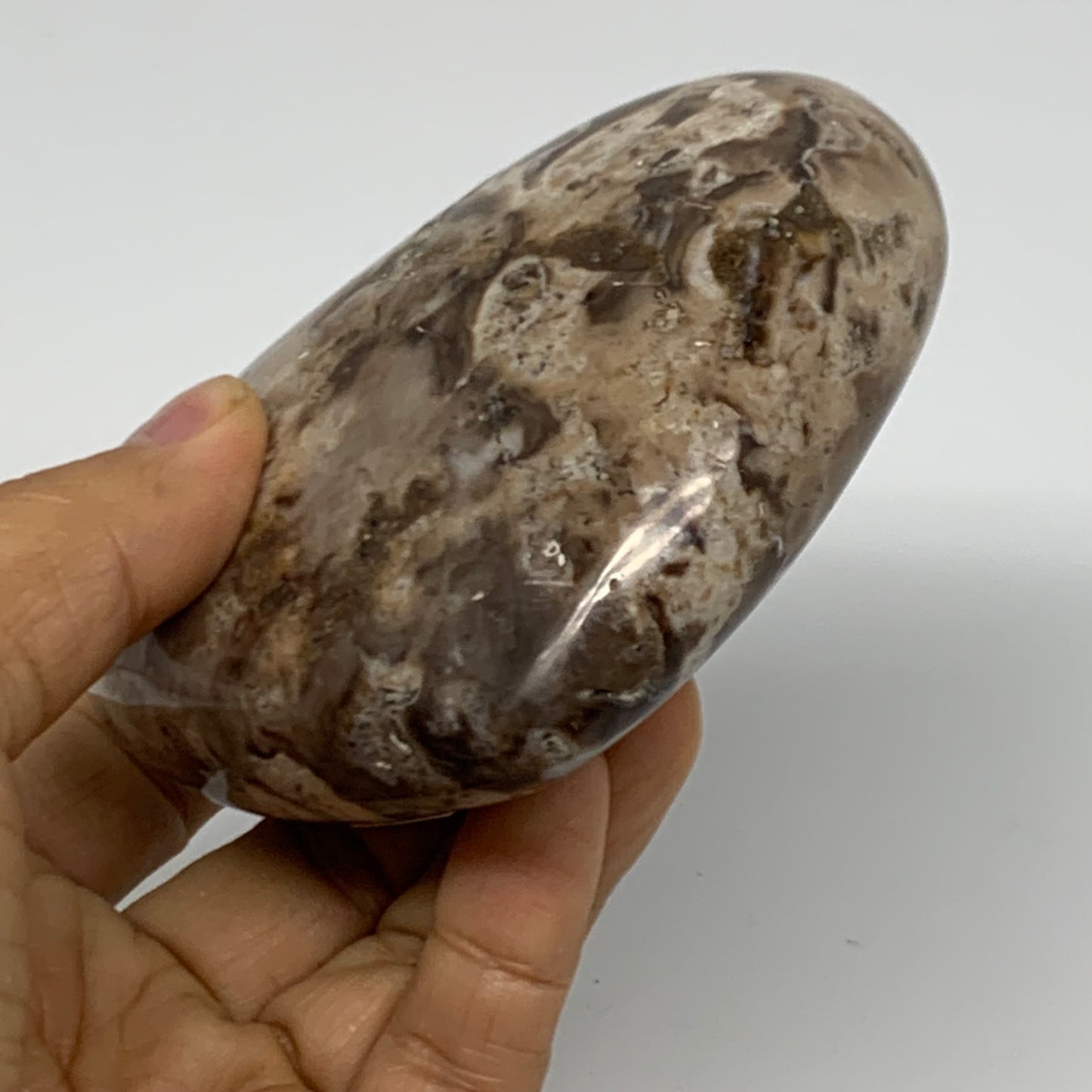 0.69 lbs, 3.2"x3.9"x1.5" Ocean Jasper Heart Polished Healing Crystal, B38353