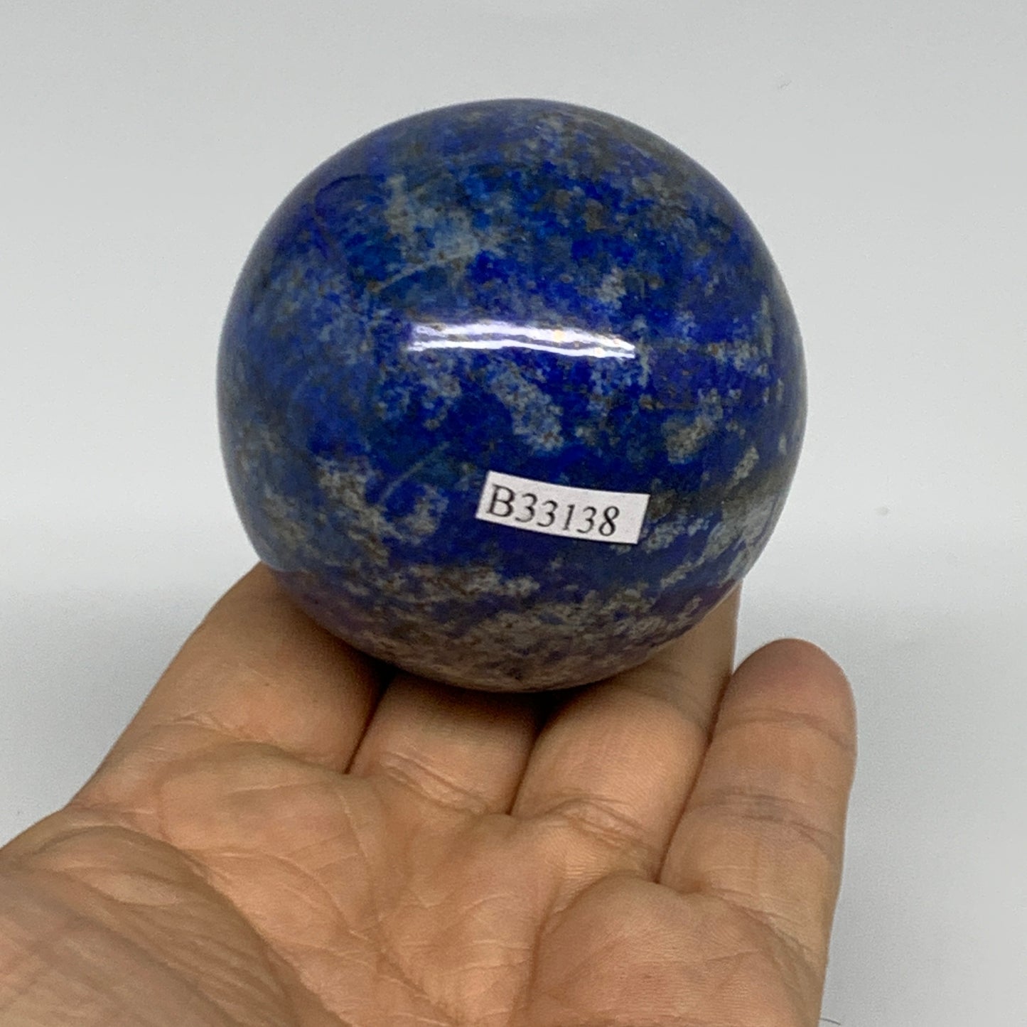 0.71 lbs, 2.3" (59mm), Lapis Lazuli Sphere Ball Gemstone @Afghanistan, B33138