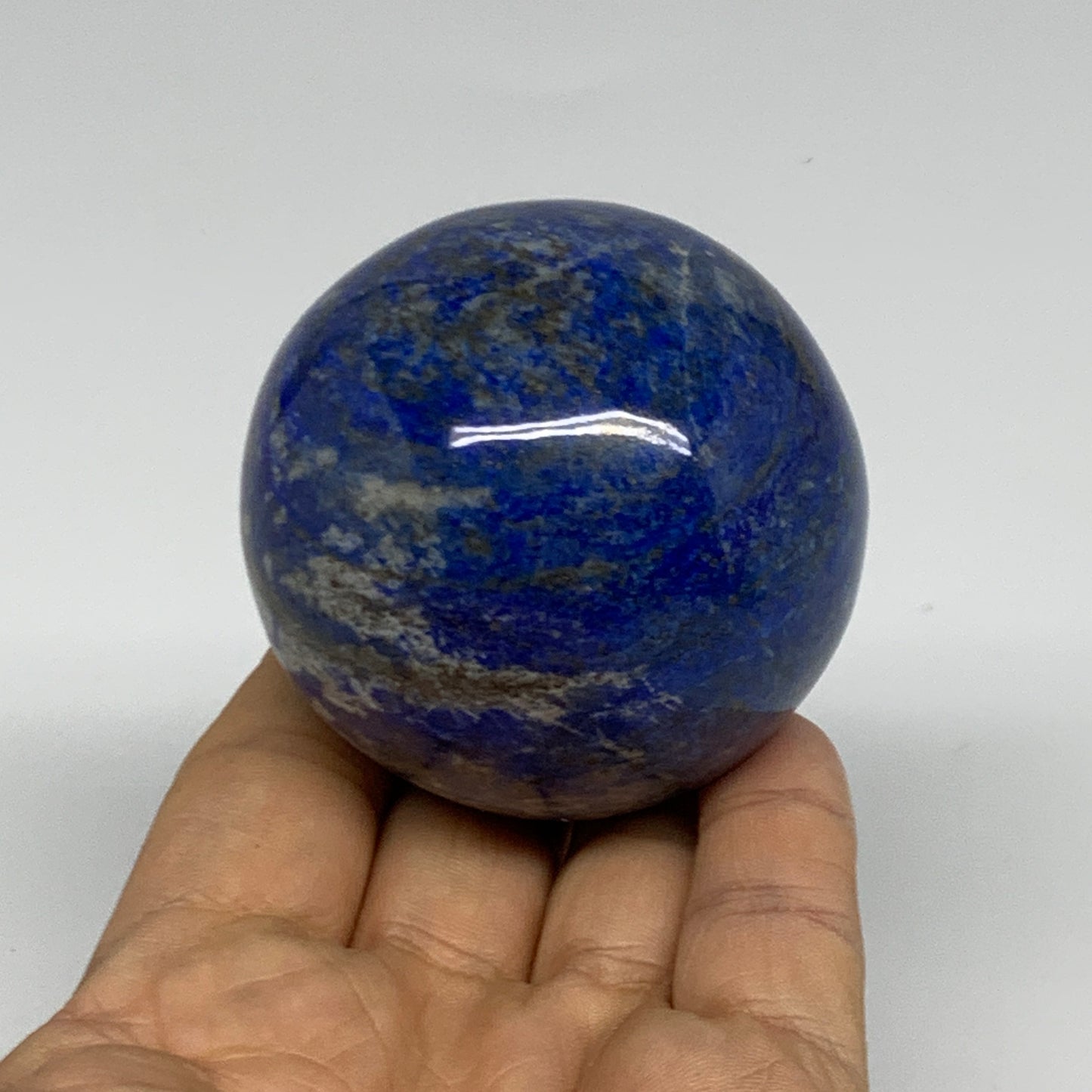 0.71 lbs, 2.3" (59mm), Lapis Lazuli Sphere Ball Gemstone @Afghanistan, B33138