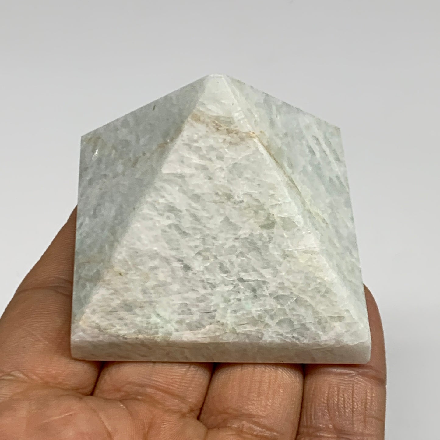 127.8g, 1.8"x2"x1.9", Amazonite Pyramid Gemstone, Decorative Stone, B31822