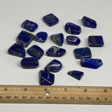 128.4g,0.7"-1.2", 18pcs, Natural Lapis Lazuli Tumbled Stone @Afghanistan, B30297