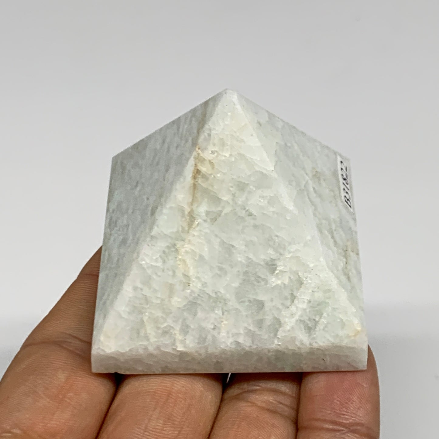 127.8g, 1.8"x2"x1.9", Amazonite Pyramid Gemstone, Decorative Stone, B31822