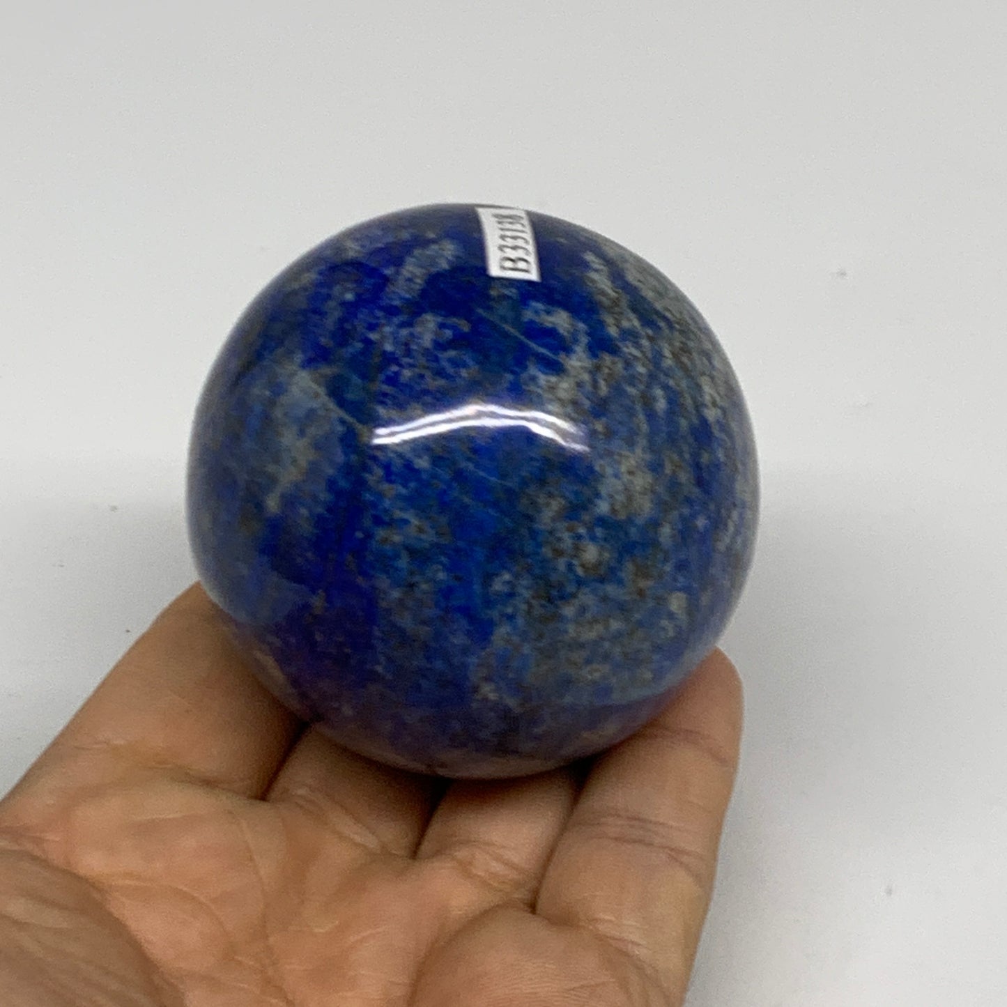 0.71 lbs, 2.3" (59mm), Lapis Lazuli Sphere Ball Gemstone @Afghanistan, B33138