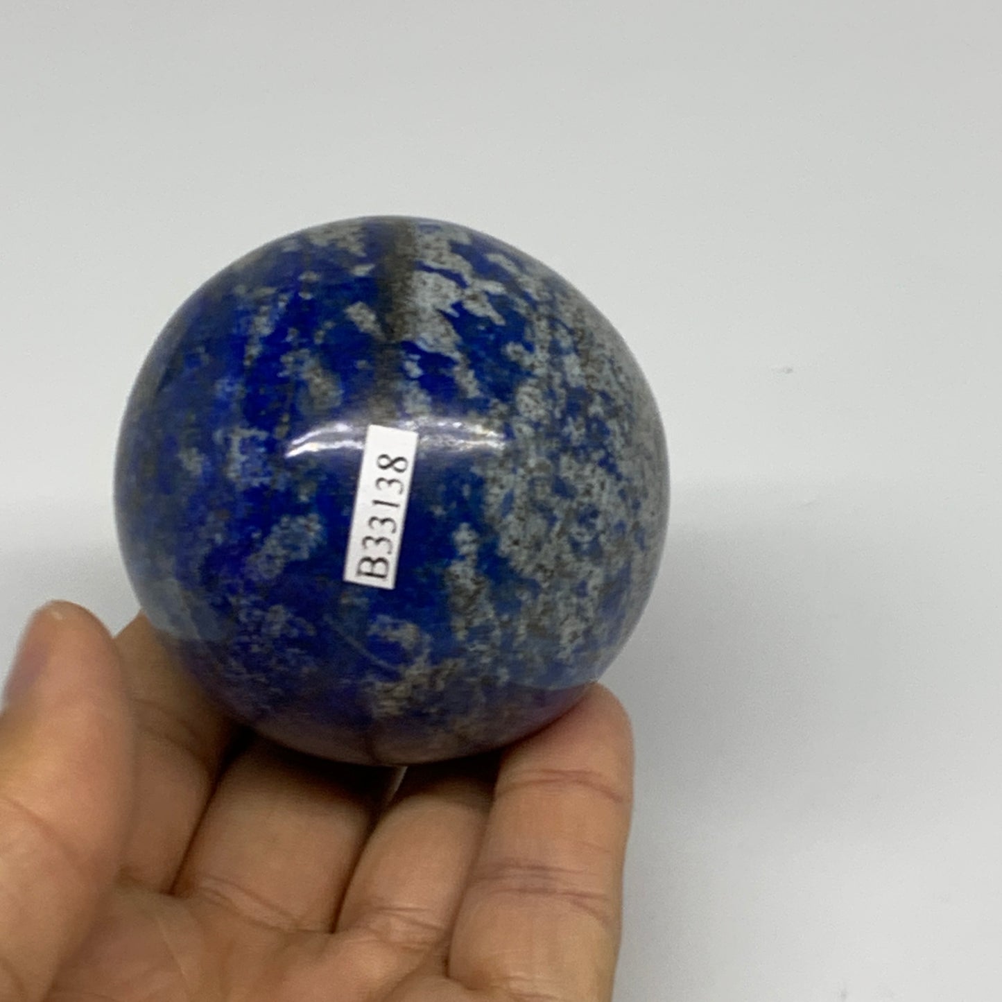 0.71 lbs, 2.3" (59mm), Lapis Lazuli Sphere Ball Gemstone @Afghanistan, B33138