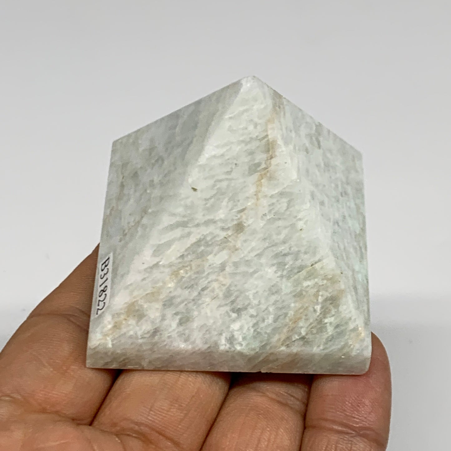 127.8g, 1.8"x2"x1.9", Amazonite Pyramid Gemstone, Decorative Stone, B31822