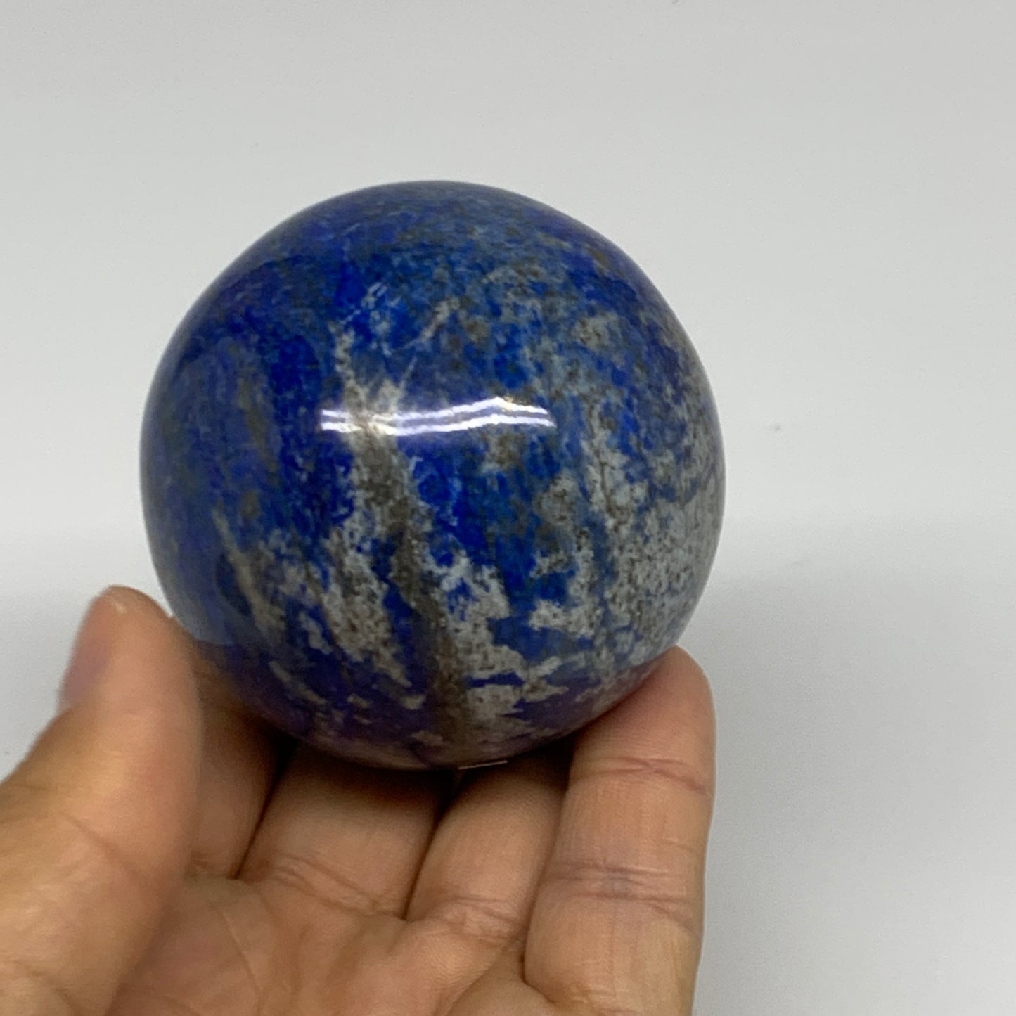 0.71 lbs, 2.3" (59mm), Lapis Lazuli Sphere Ball Gemstone @Afghanistan, B33138