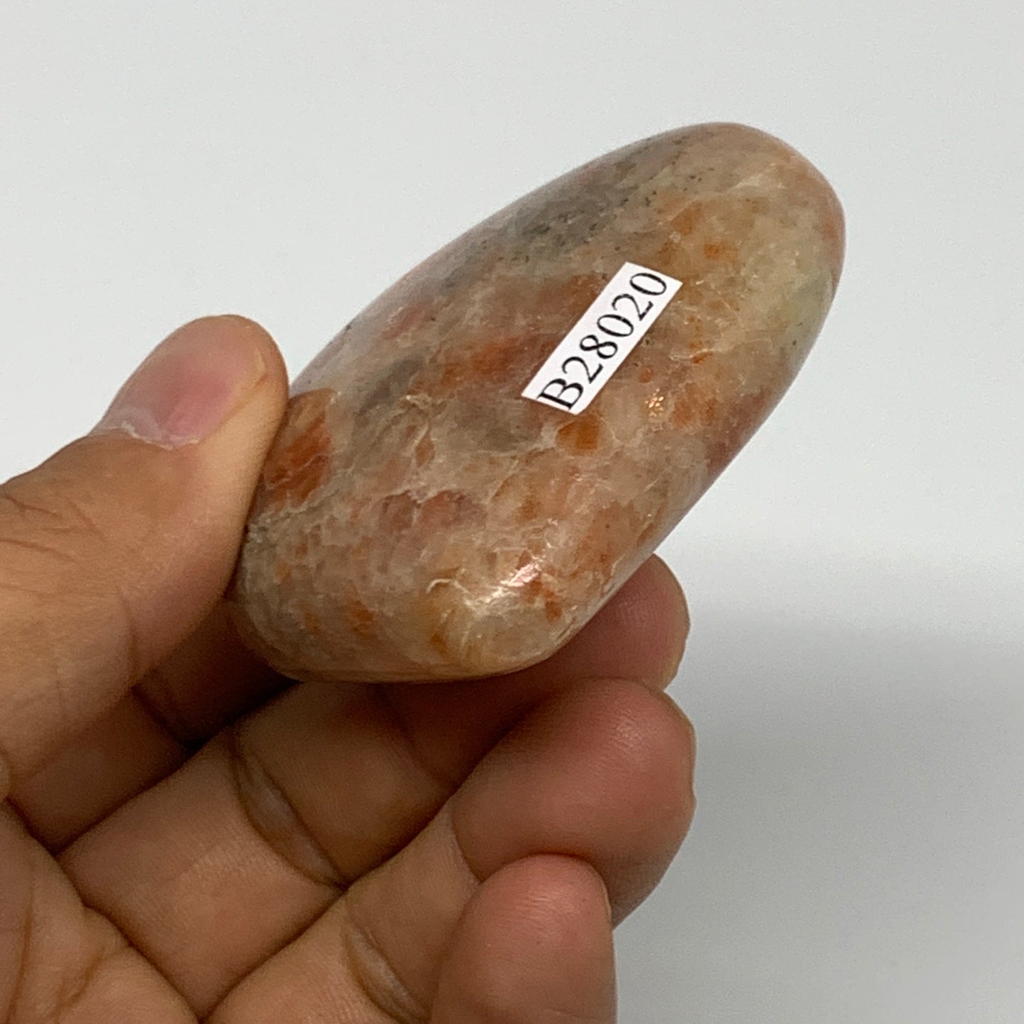 94.8g,2.2"x2.3"x0.9", Sunstone Heart Polished Healing Crystal @India, B28020