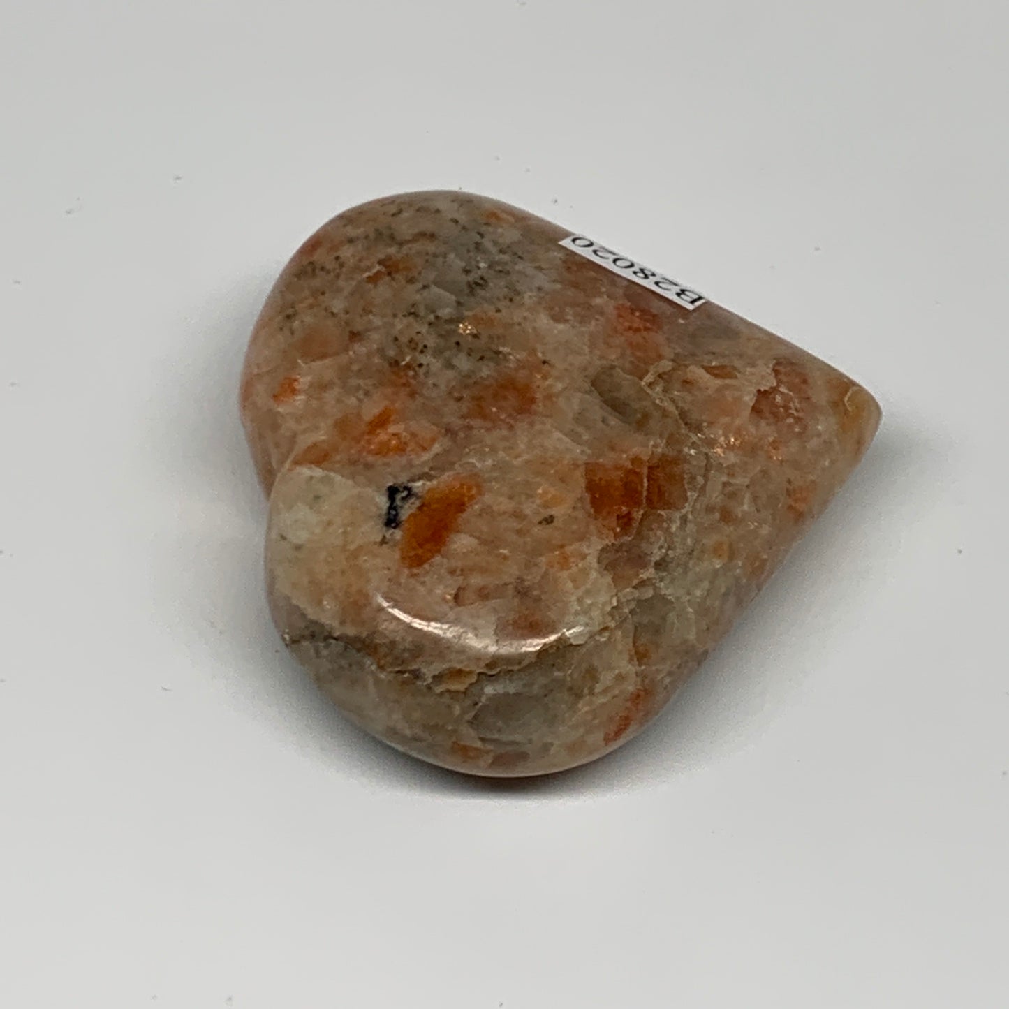 94.8g,2.2"x2.3"x0.9", Sunstone Heart Polished Healing Crystal @India, B28020