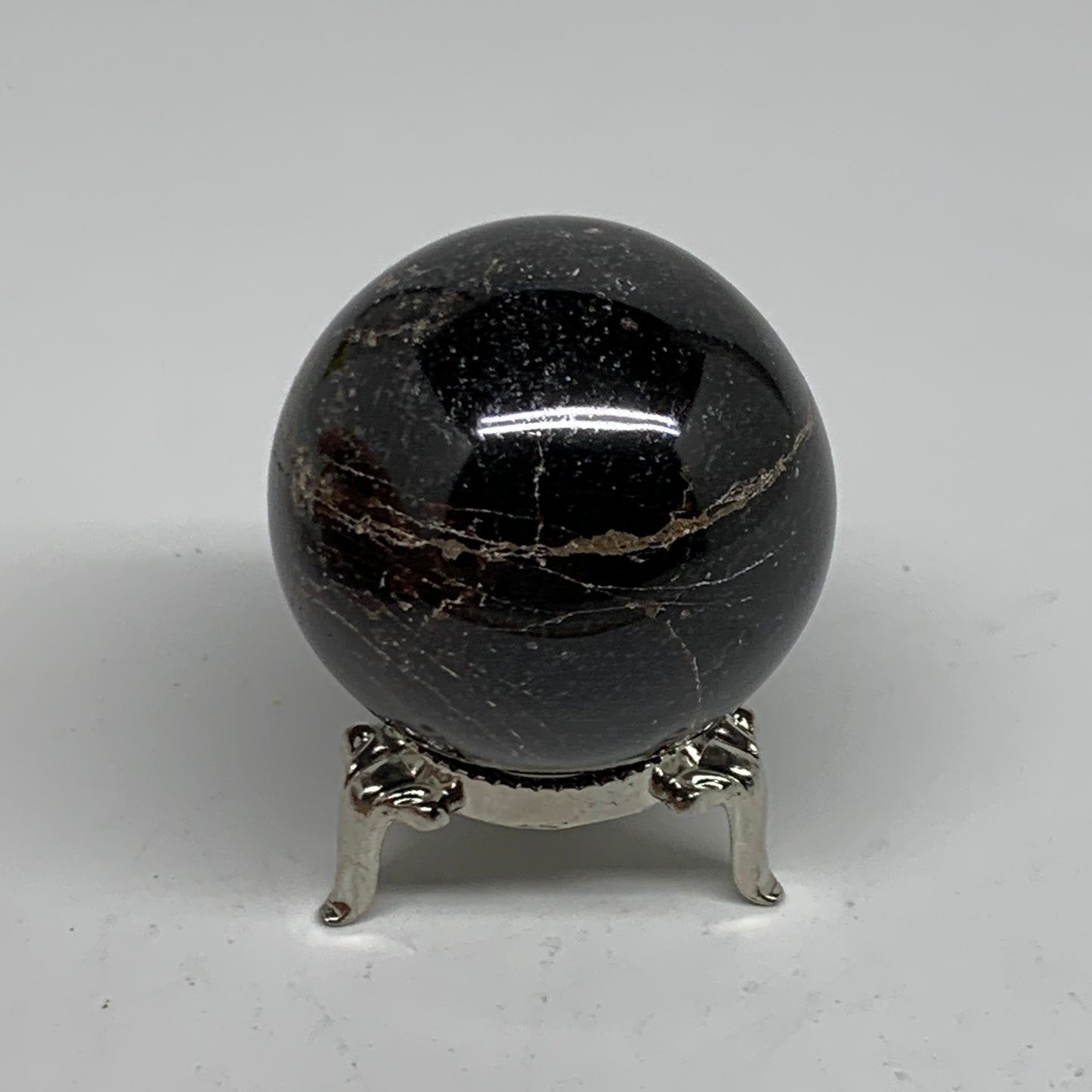 238.3g, 1.9"(48mm), Natural Red Garnet Sphere Ball Gemstone Polished, B35239