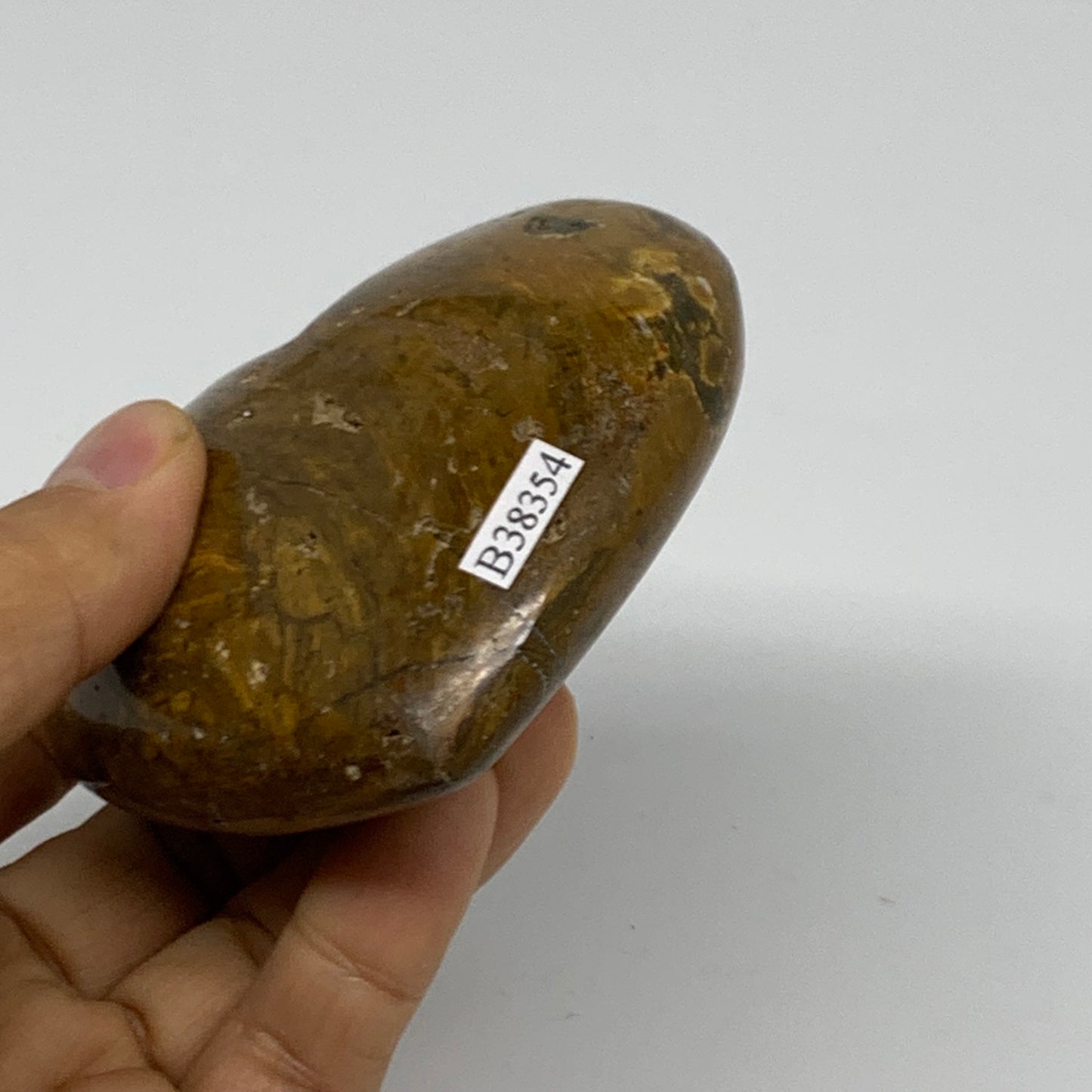 0.51 lbs, 2.9"x3.2"x1.3" Ocean Jasper Heart Polished Healing Crystal, B38354