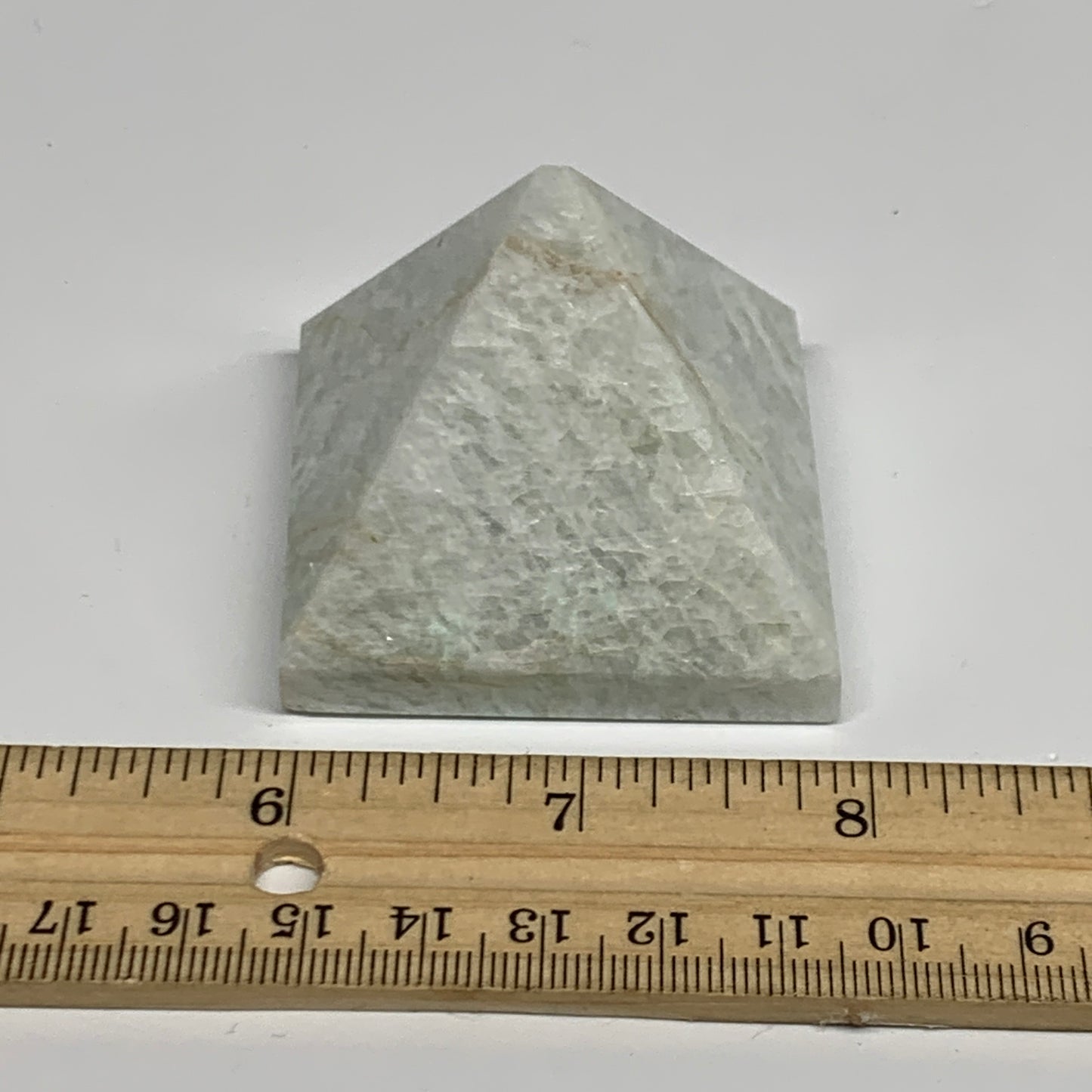 127.8g, 1.8"x2"x1.9", Amazonite Pyramid Gemstone, Decorative Stone, B31822