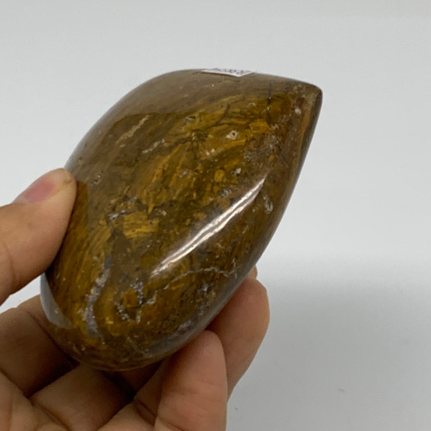 0.51 lbs, 2.9"x3.2"x1.3" Ocean Jasper Heart Polished Healing Crystal, B38354