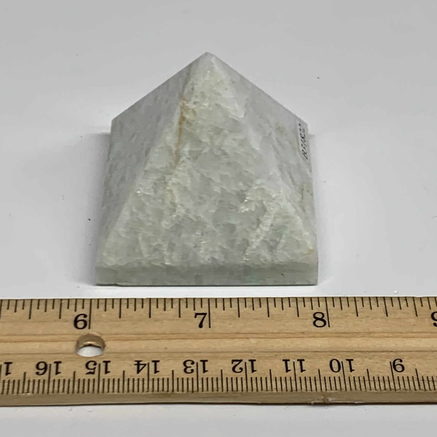 127.8g, 1.8"x2"x1.9", Amazonite Pyramid Gemstone, Decorative Stone, B31822
