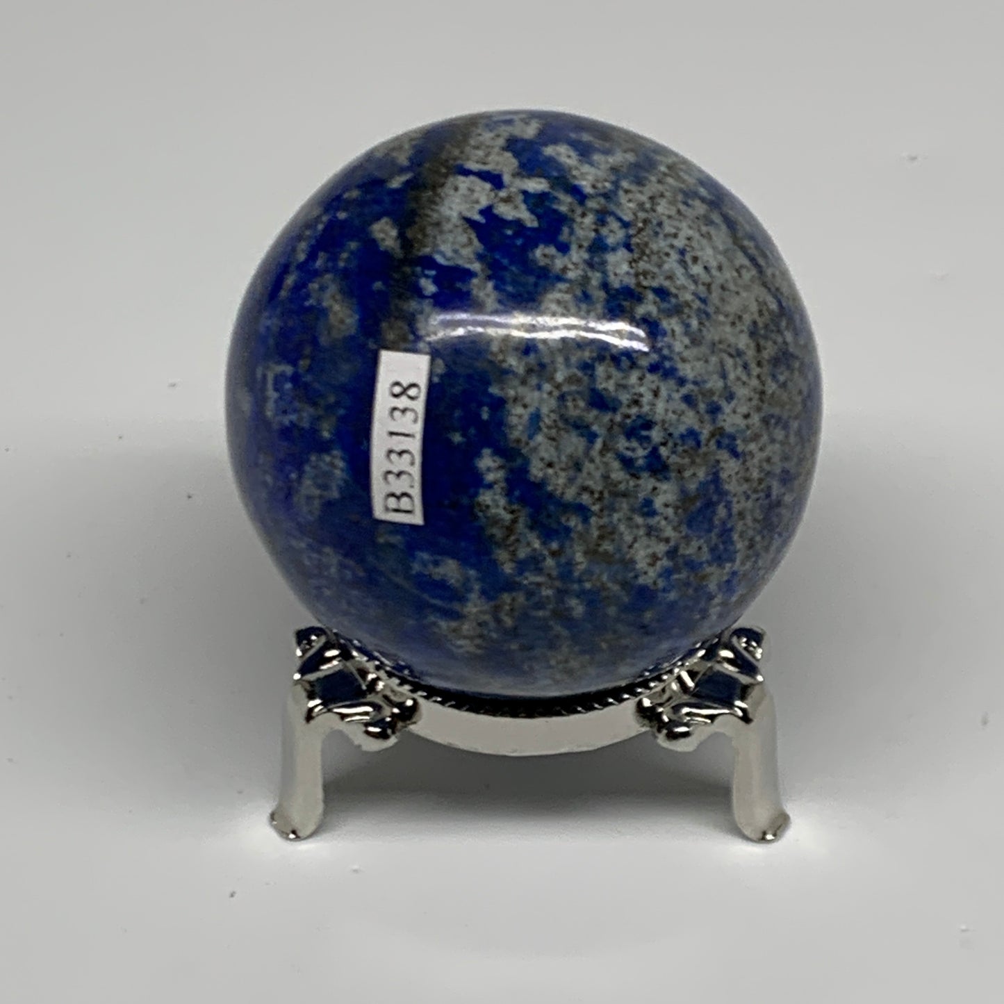 0.71 lbs, 2.3" (59mm), Lapis Lazuli Sphere Ball Gemstone @Afghanistan, B33138