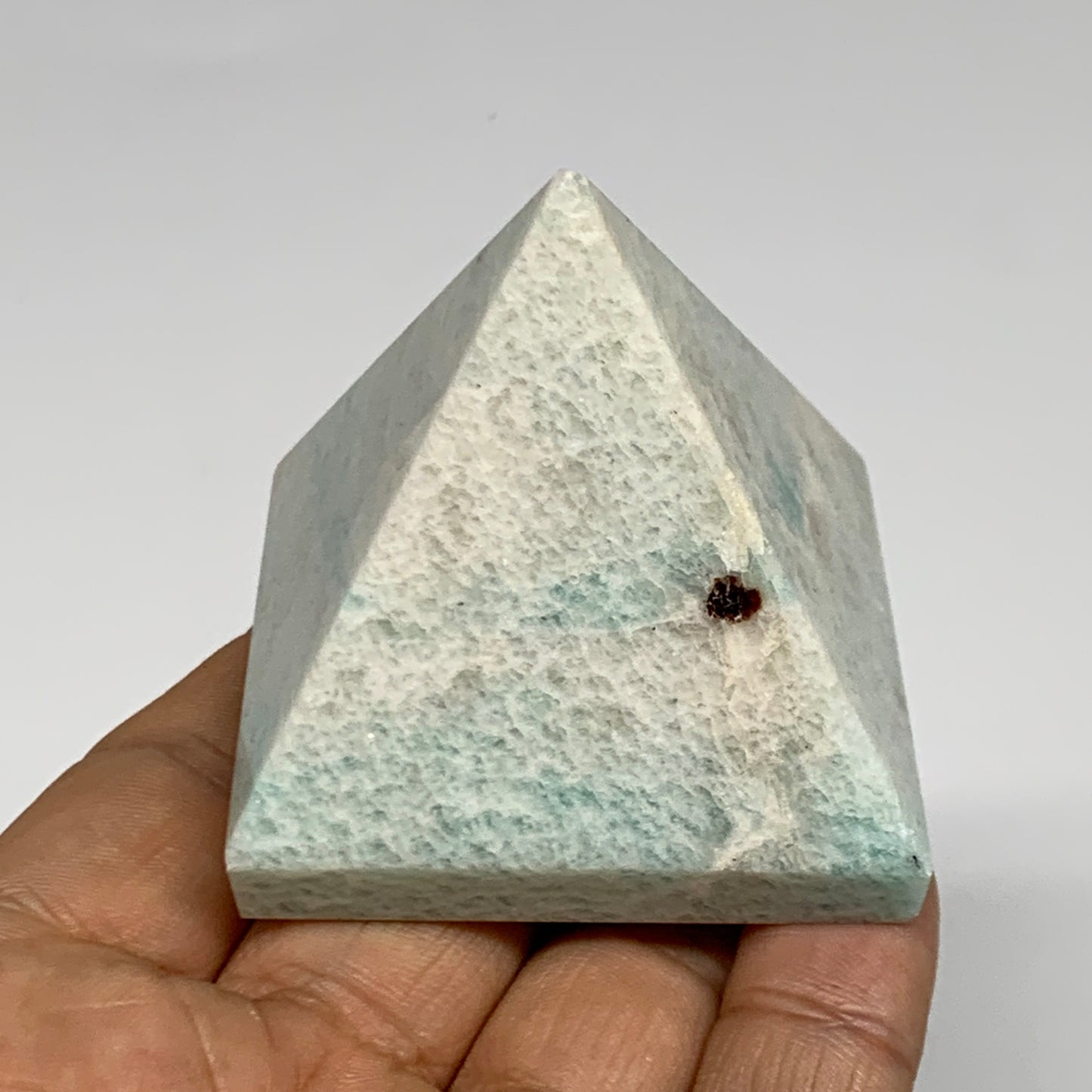 130.6g, 1.9"x2"x1.9", Amazonite Pyramid Gemstone, Decorative Stone, B31823