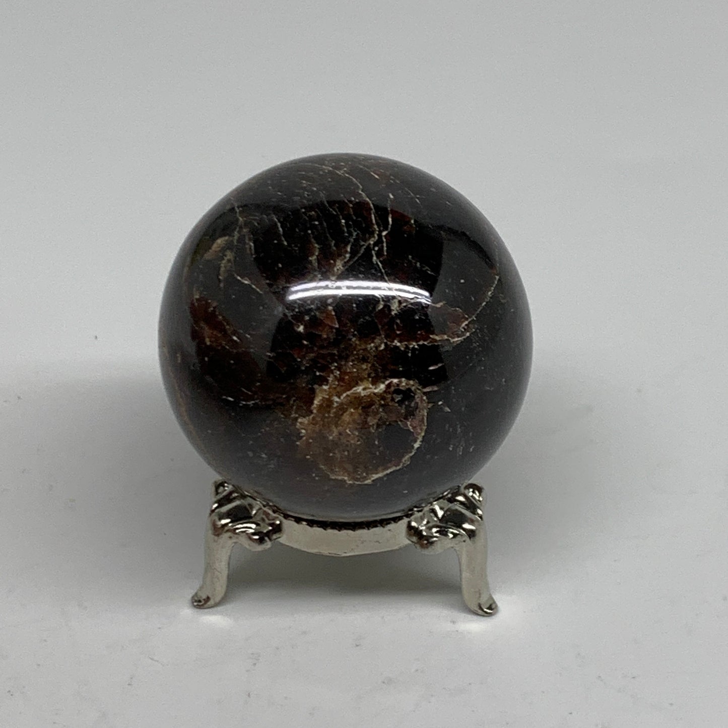 238.3g, 1.9"(48mm), Natural Red Garnet Sphere Ball Gemstone Polished, B35239