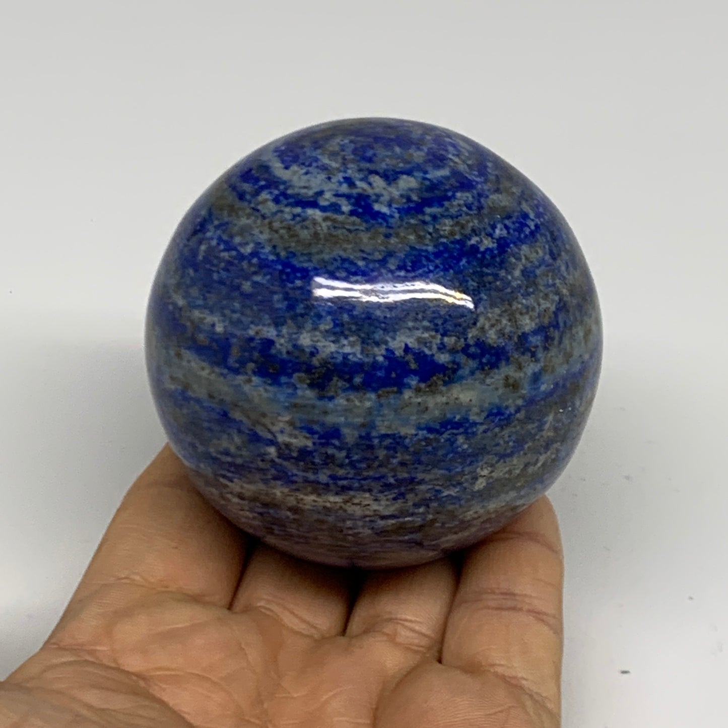 1.05 lbs, 2.6" (66mm), Lapis Lazuli Sphere Ball Gemstone @Afghanistan, B33139