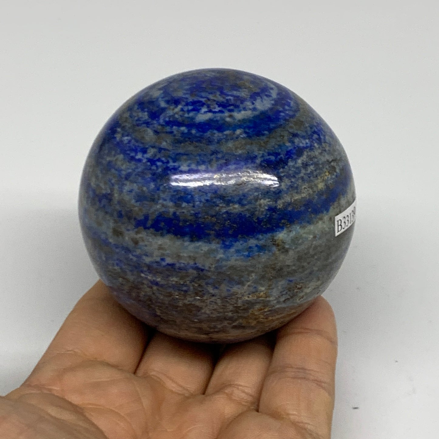 1.05 lbs, 2.6" (66mm), Lapis Lazuli Sphere Ball Gemstone @Afghanistan, B33139