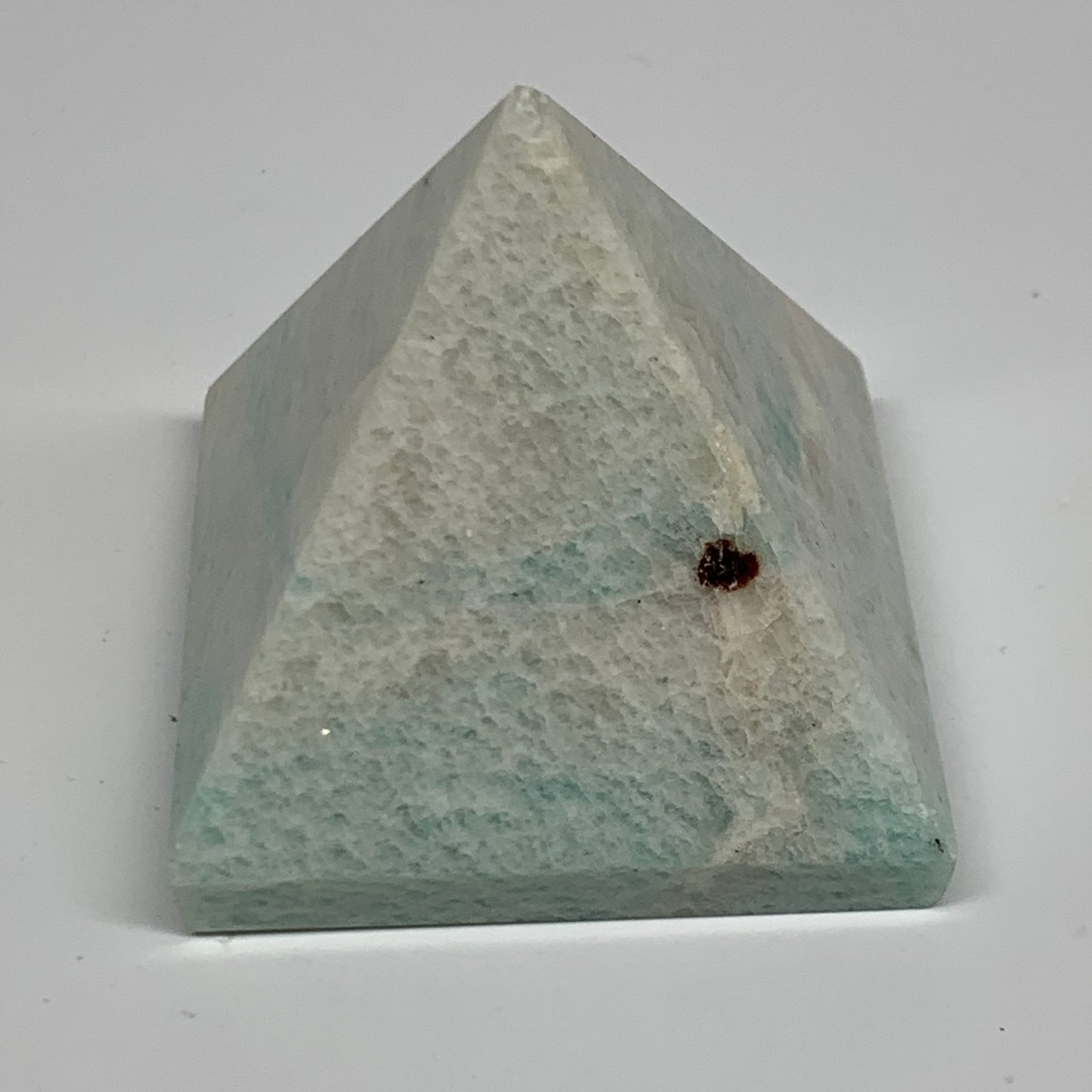 130.6g, 1.9"x2"x1.9", Amazonite Pyramid Gemstone, Decorative Stone, B31823