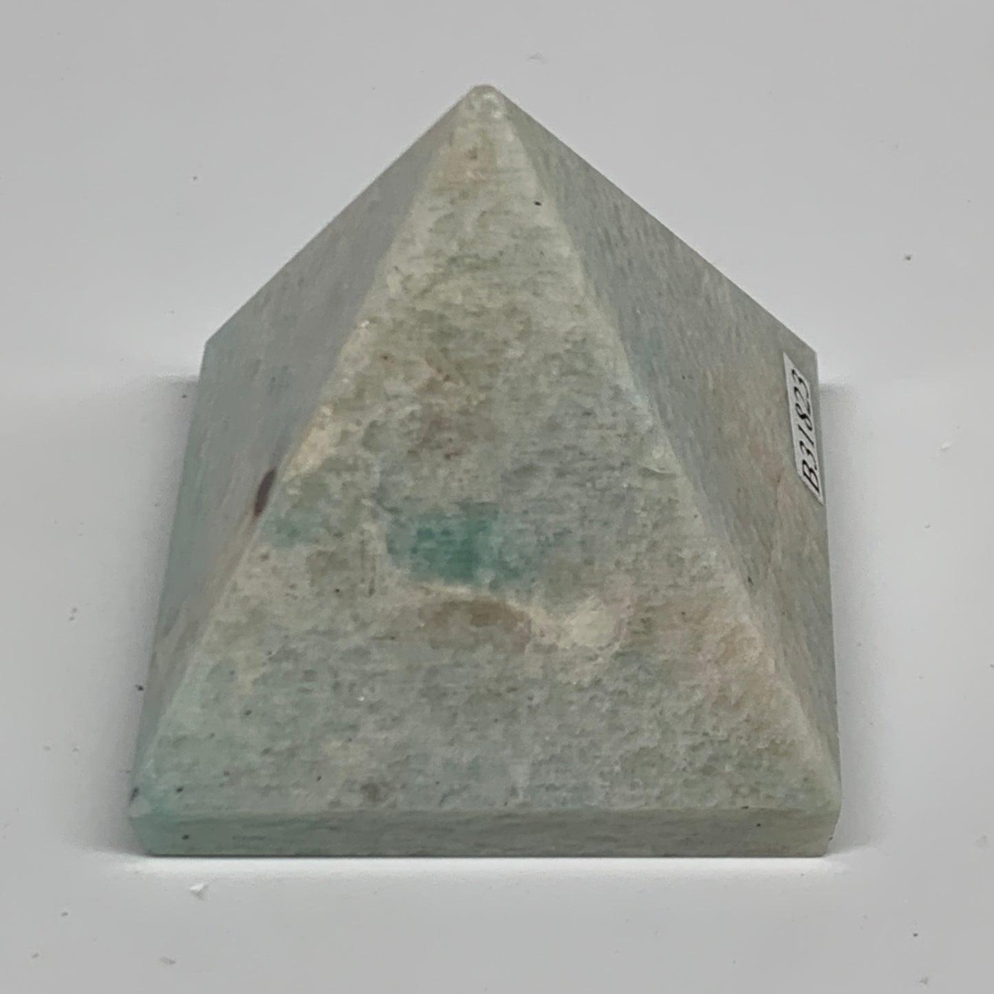 130.6g, 1.9"x2"x1.9", Amazonite Pyramid Gemstone, Decorative Stone, B31823