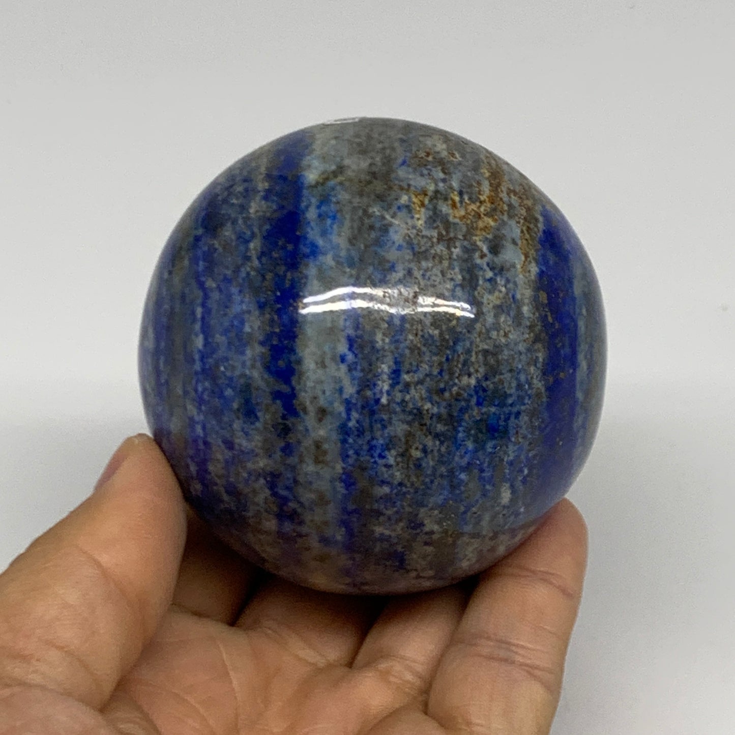 1.05 lbs, 2.6" (66mm), Lapis Lazuli Sphere Ball Gemstone @Afghanistan, B33139
