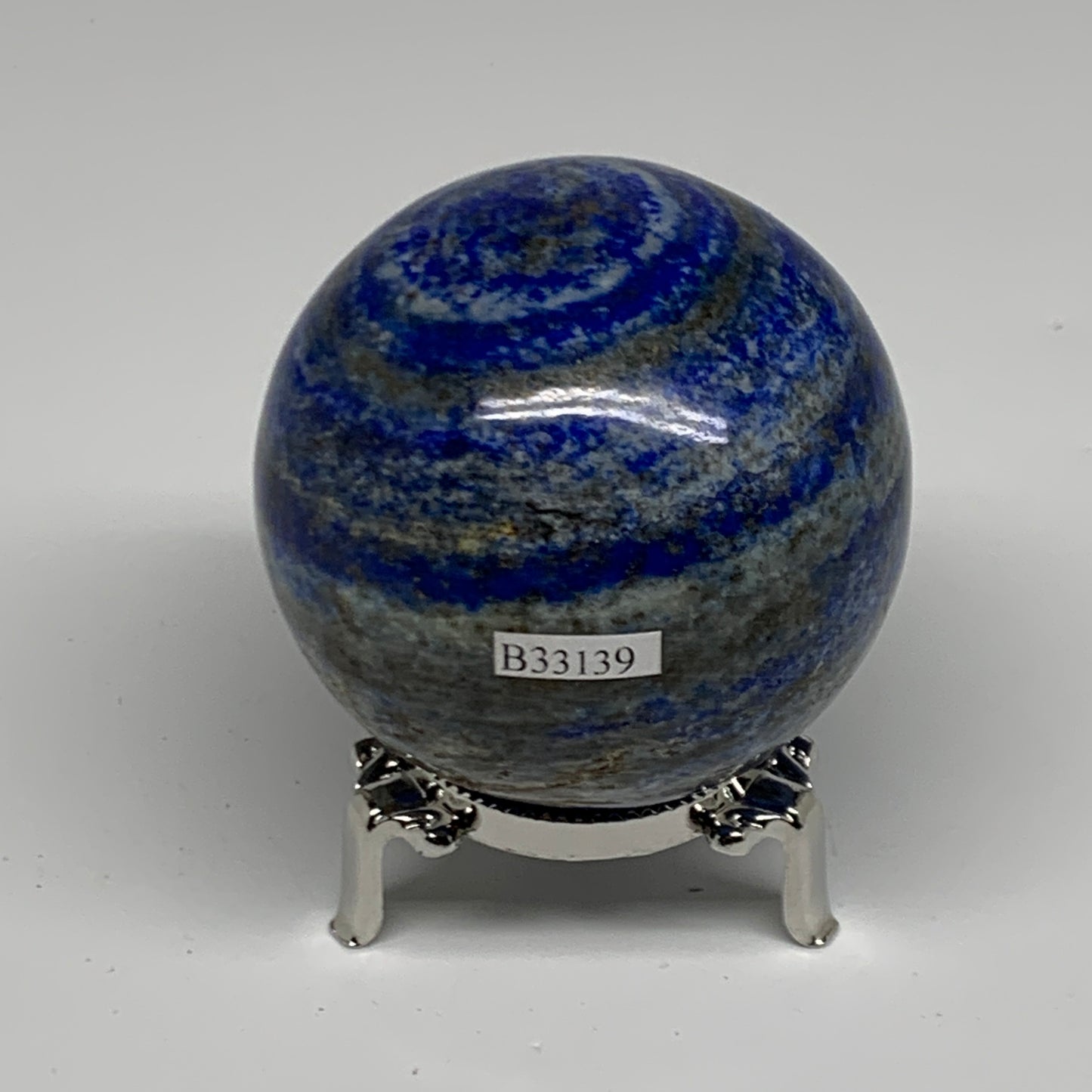 1.05 lbs, 2.6" (66mm), Lapis Lazuli Sphere Ball Gemstone @Afghanistan, B33139