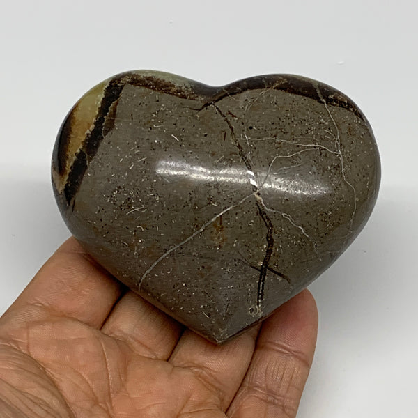 0.58 lbs, 2.7"x3.1"x1.5" Septarian Nodules Heart Polished Healing Crystal, B3102