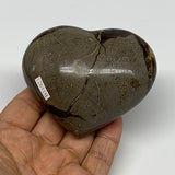 0.58 lbs, 2.7"x3.1"x1.5" Septarian Nodules Heart Polished Healing Crystal, B3102
