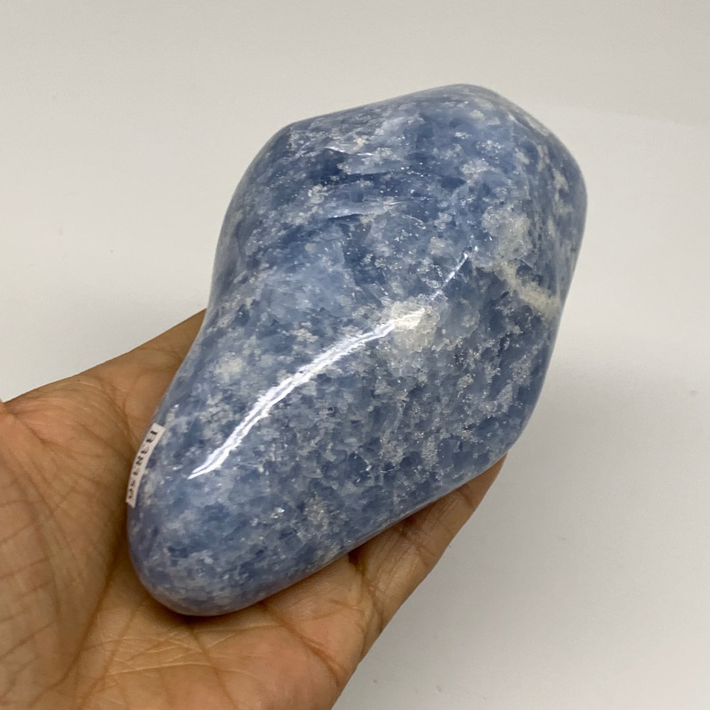 1.22 lbs, 4.8"x2.7"x1.9", Natural Blue Calcite Polished Freeform Stands, B38356